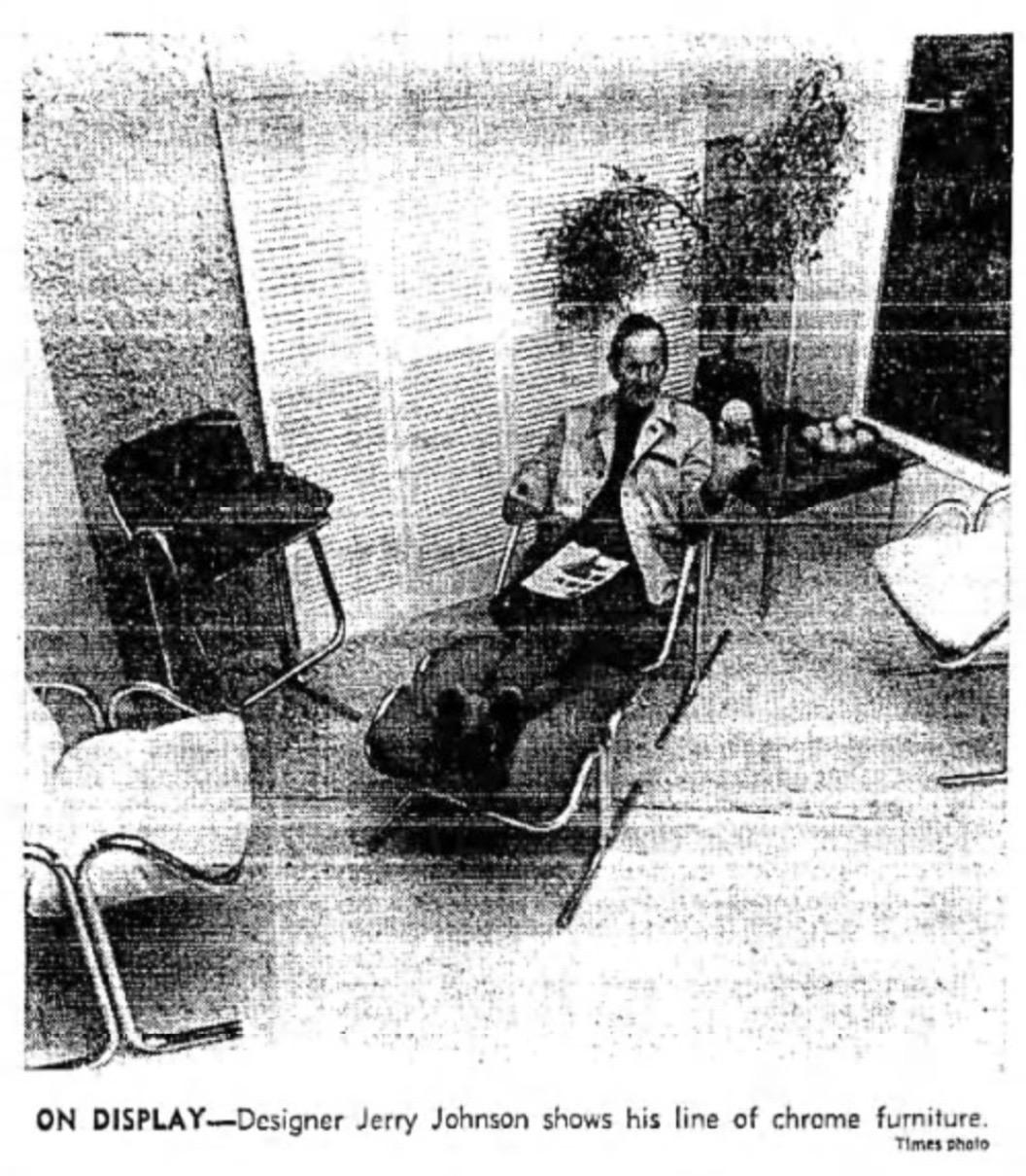 Jerry Johnson Arcadia Tubular Chrome Lounge Chair and Footstool Set, 1972 13