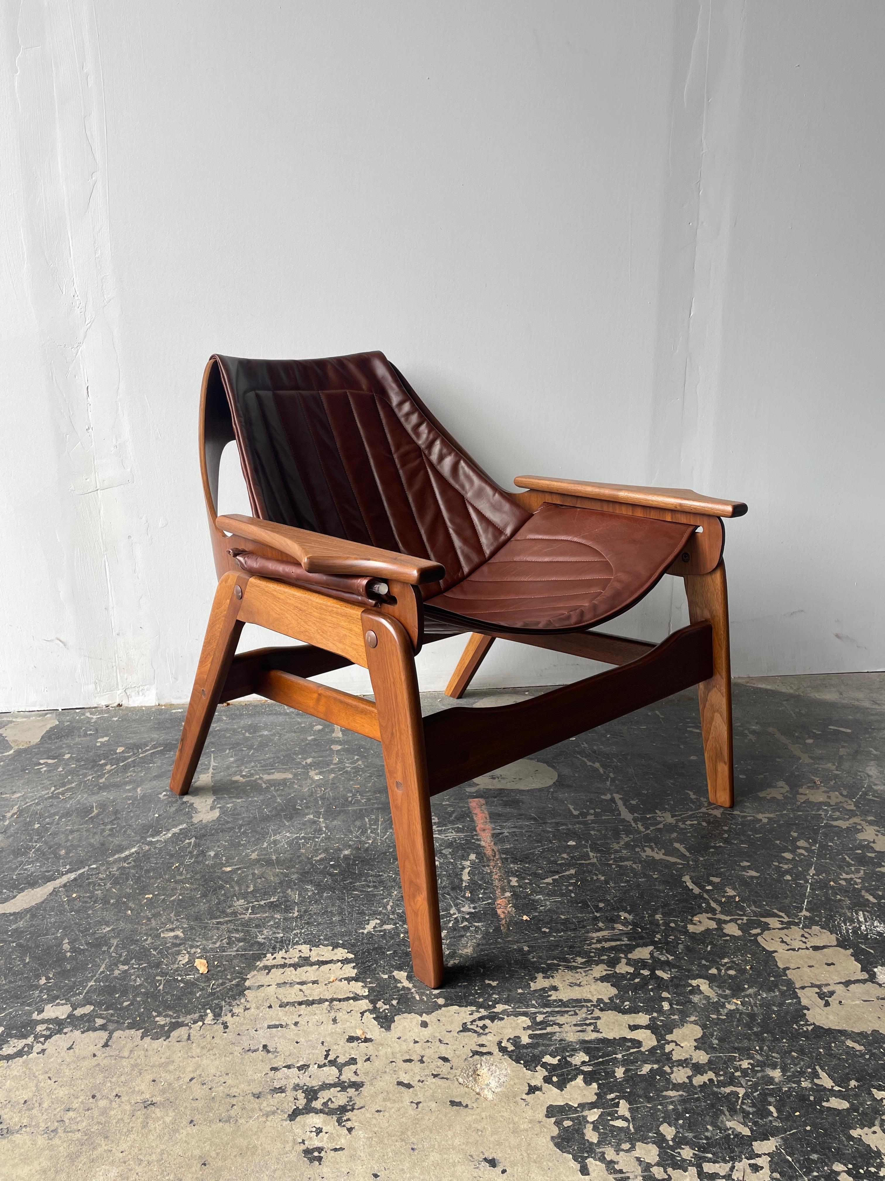 Jerry Johnson Bentwood Lounge Chair In Good Condition In San Diego, CA
