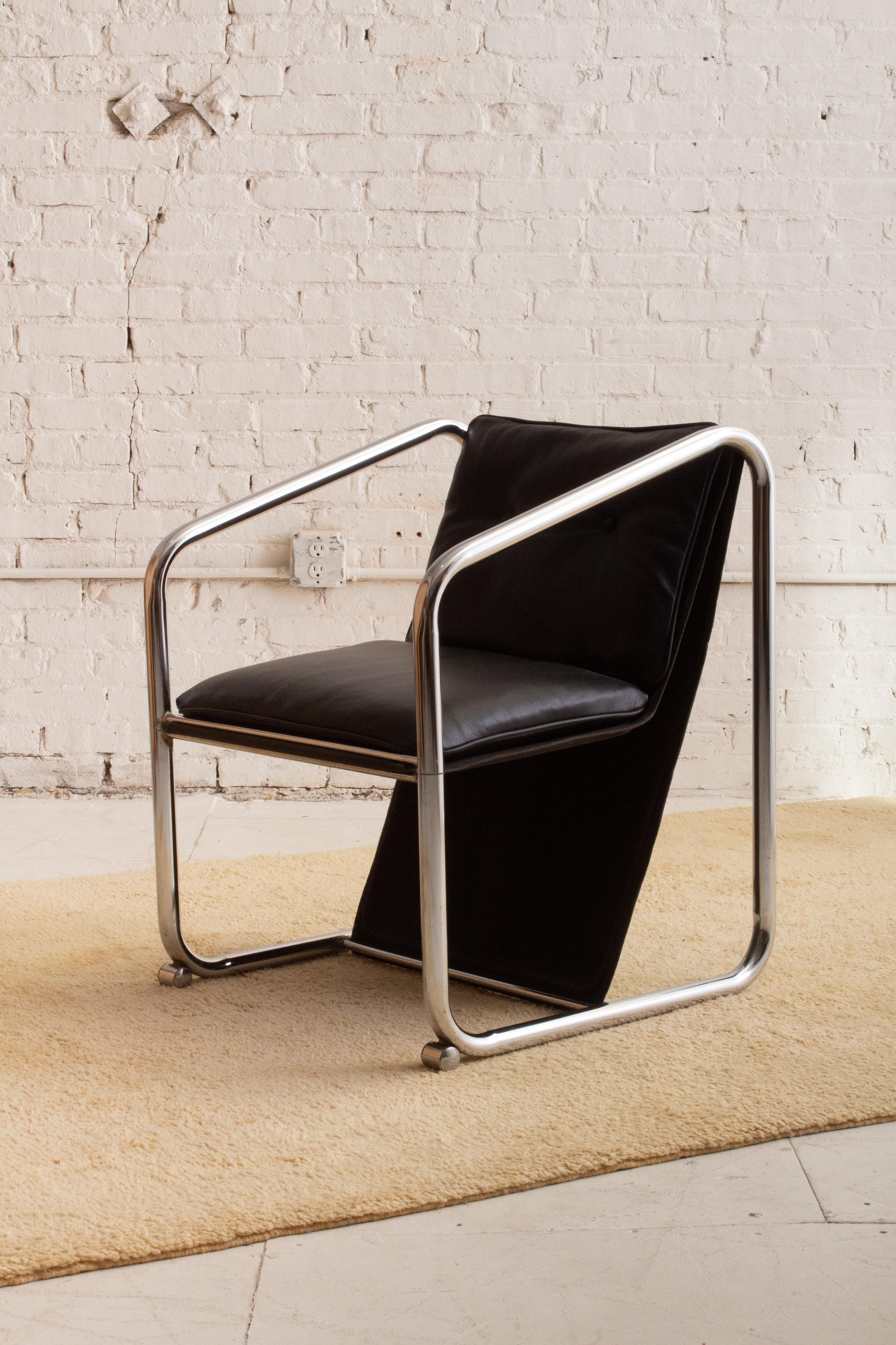 Jerry Johnson Chrome Sling Chair For Sale 5