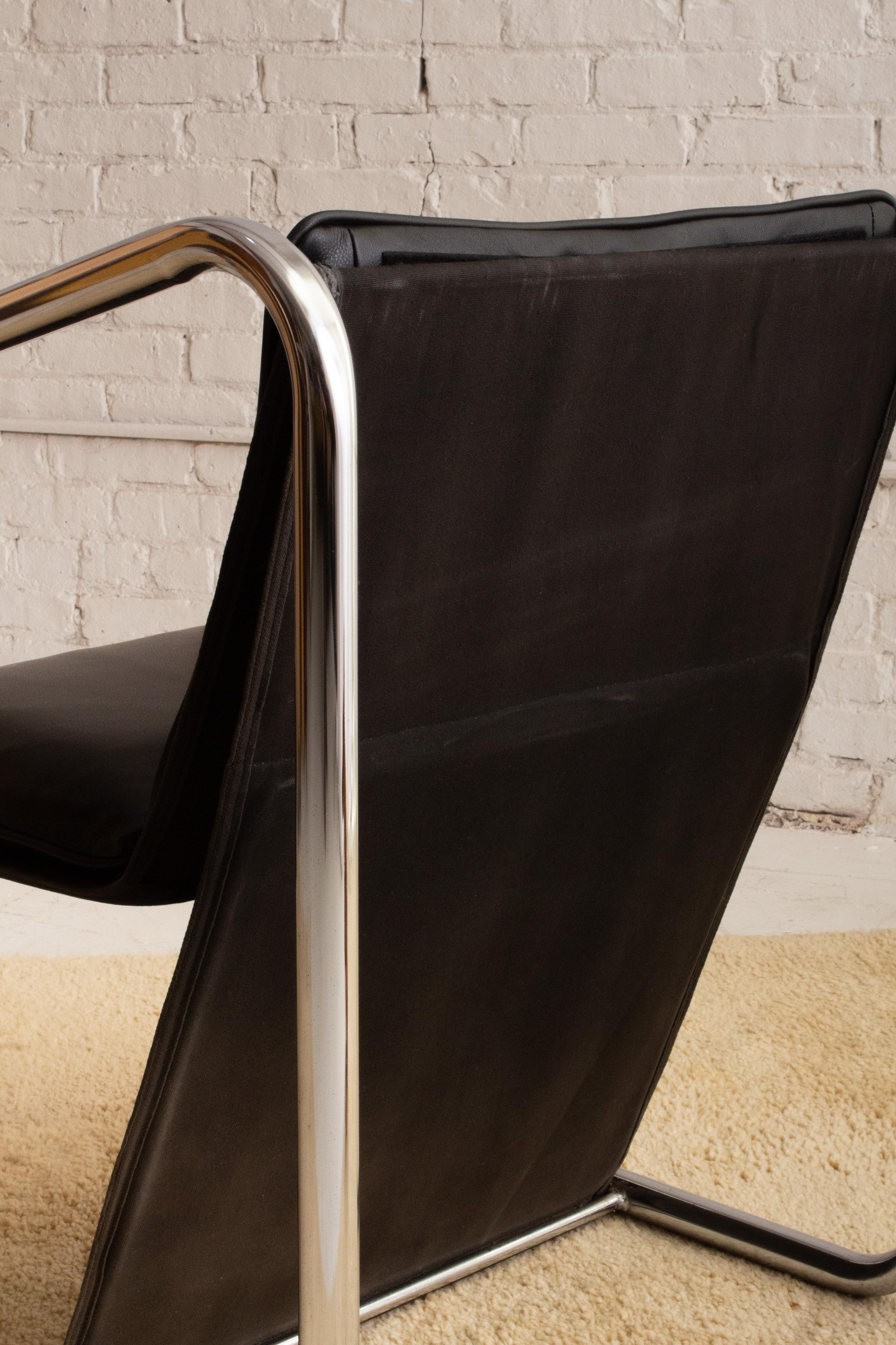 Jerry Johnson Chrome Sling Chair For Sale 7
