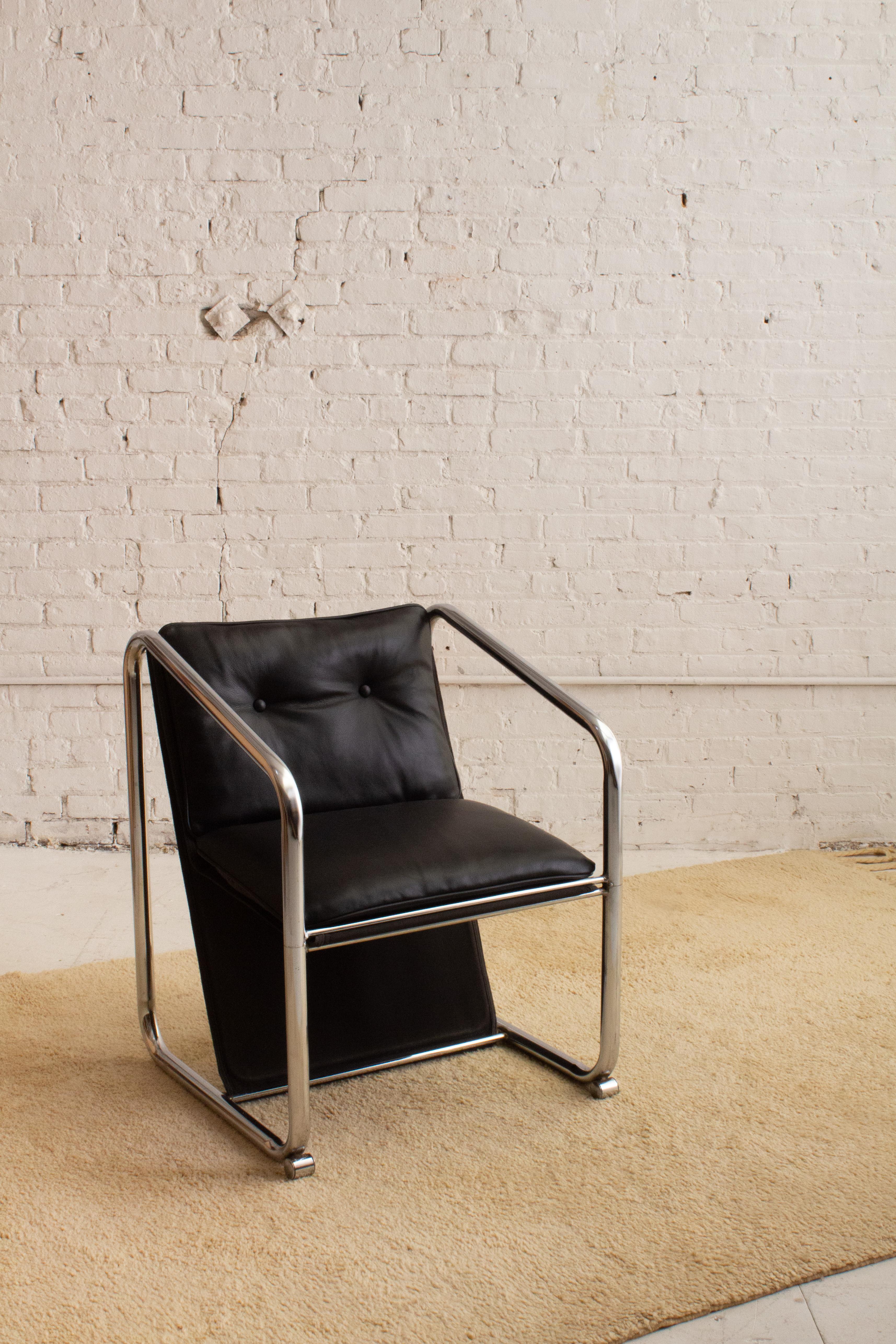 Jerry Johnson Chrome Sling Chair For Sale 9