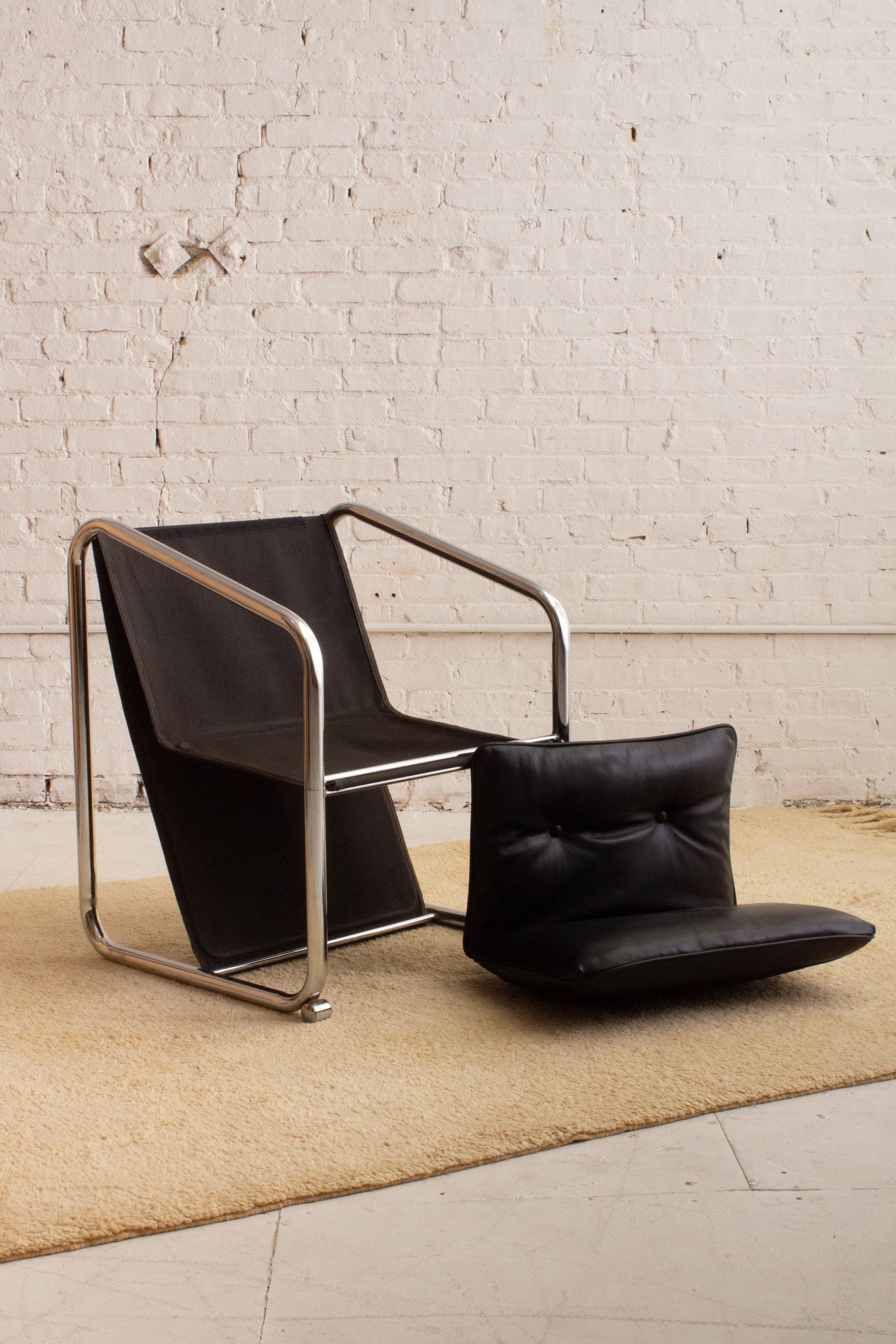 Jerry Johnson Chrome Sling Chair For Sale 11