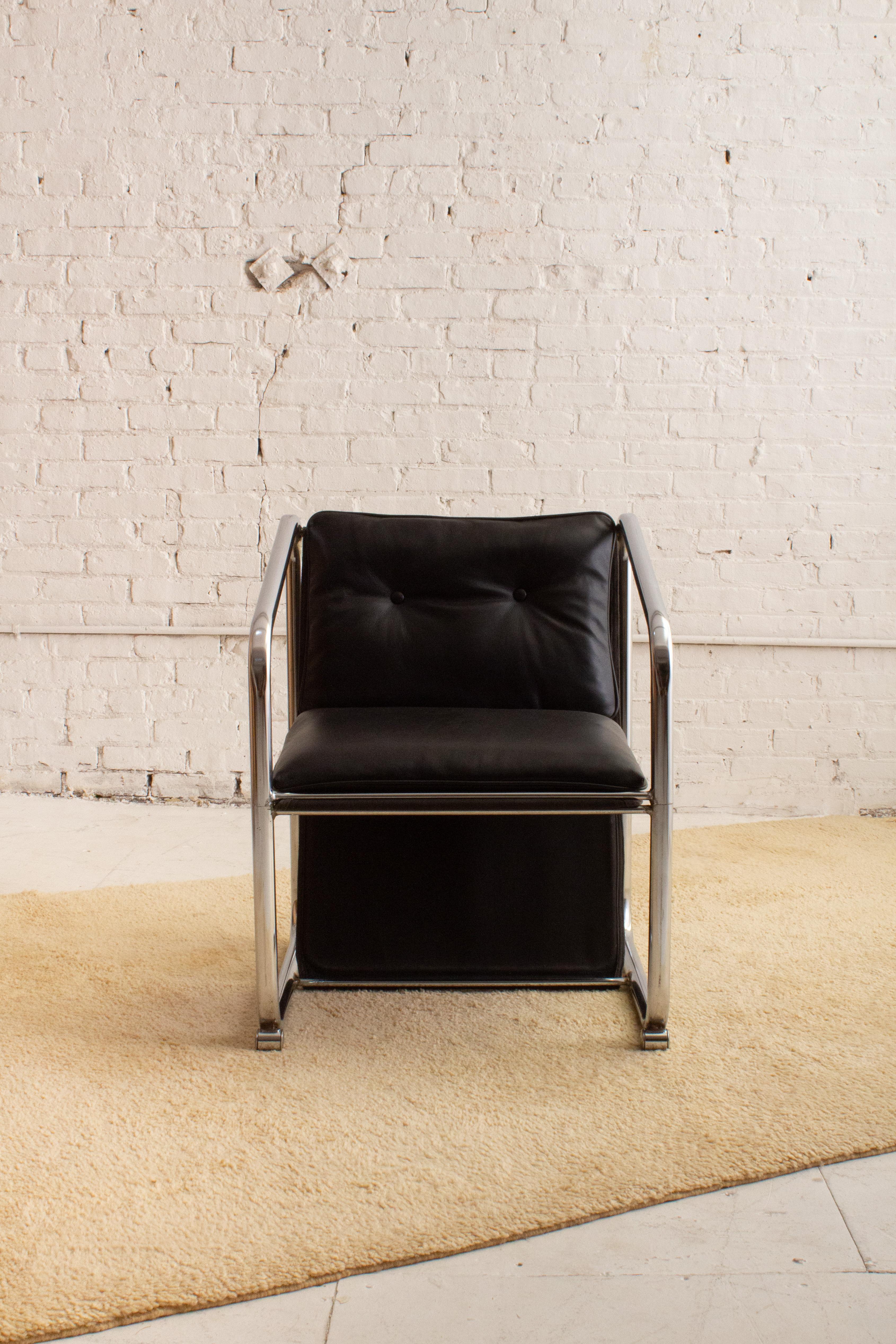 Jerry Johnson Chrome Sling Chair For Sale 1