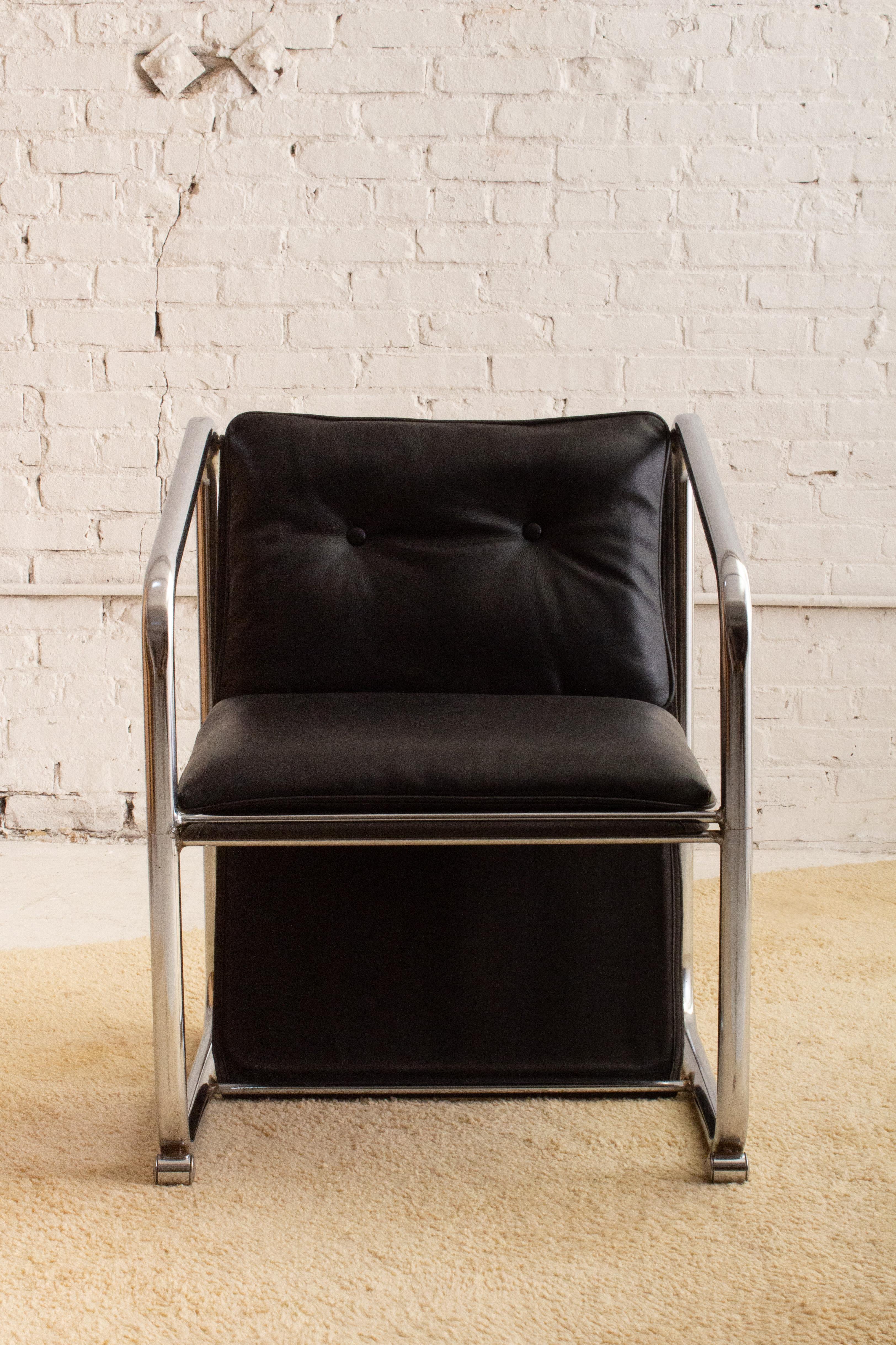 Jerry Johnson Chrome Sling Chair For Sale 2