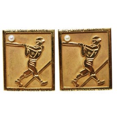 Vintage Jerry Lewis Gold Cufflinks a gift from New York Giants Whitey Lockman