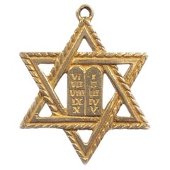 Jerry Lewis Owned and Worn 14k Yellow Gold Star of David Pendant