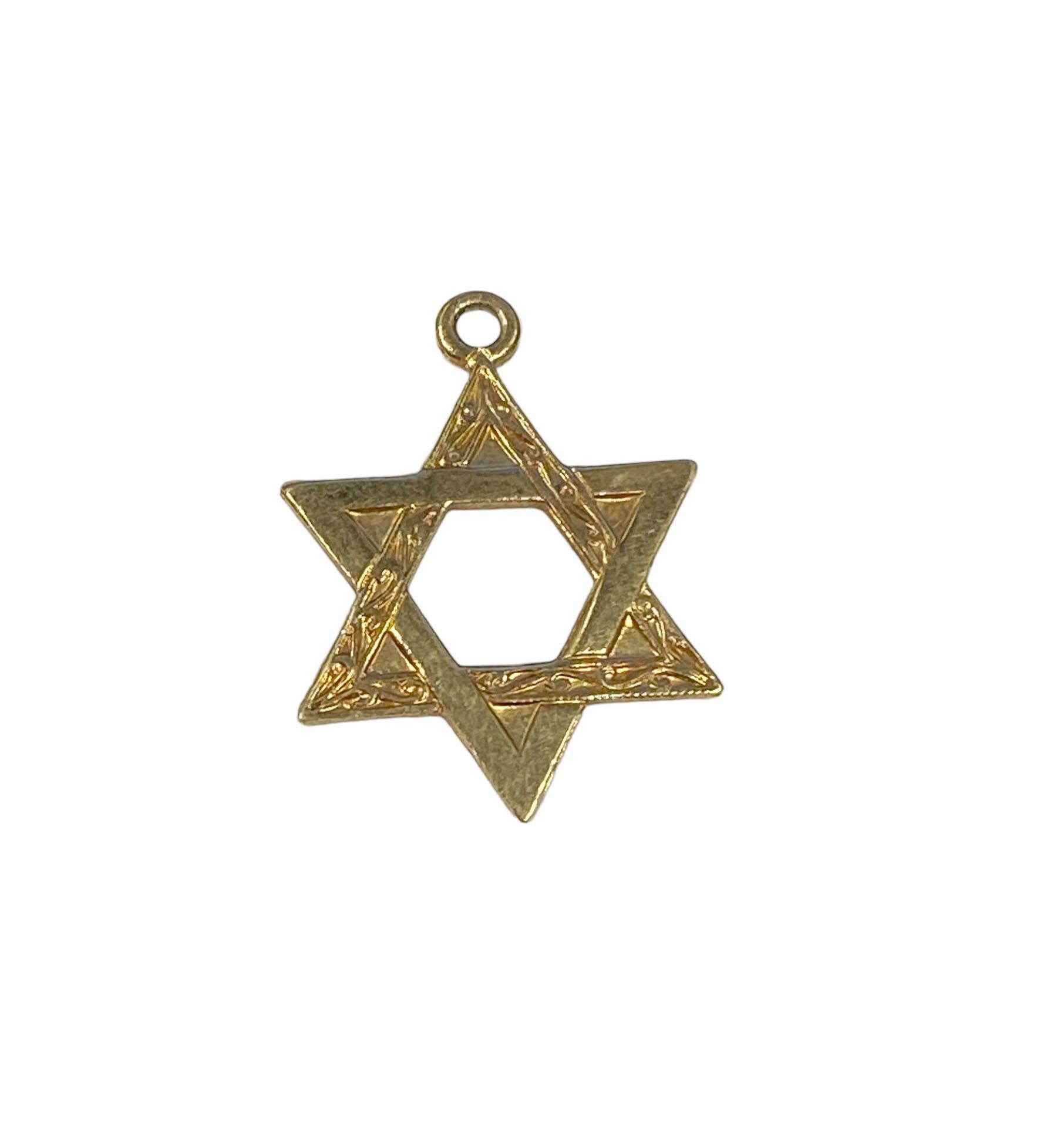 From the Estate of Hollywood Icon Jerry Lewis, A 14k Yellow Gold Mezuzah measuring 1 inch in length and 3/8 inch wide, having the original Prayer scroll inside and a presentation engraved on the back that is dated 1956, accompanied with a 14k Yellow