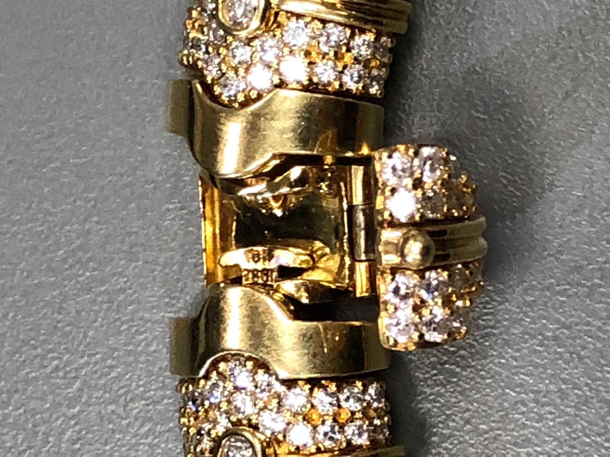 Women's Jerry Madison 18 Karat Gold and Diamond Geometric Collar Necklace