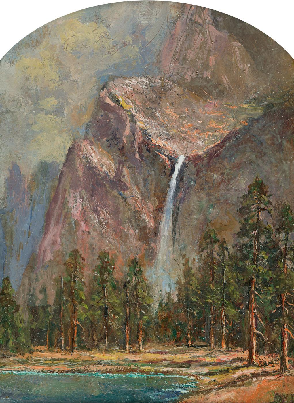 Landscape Painting Jerry Malzahn - Des chutes de voile de mariage