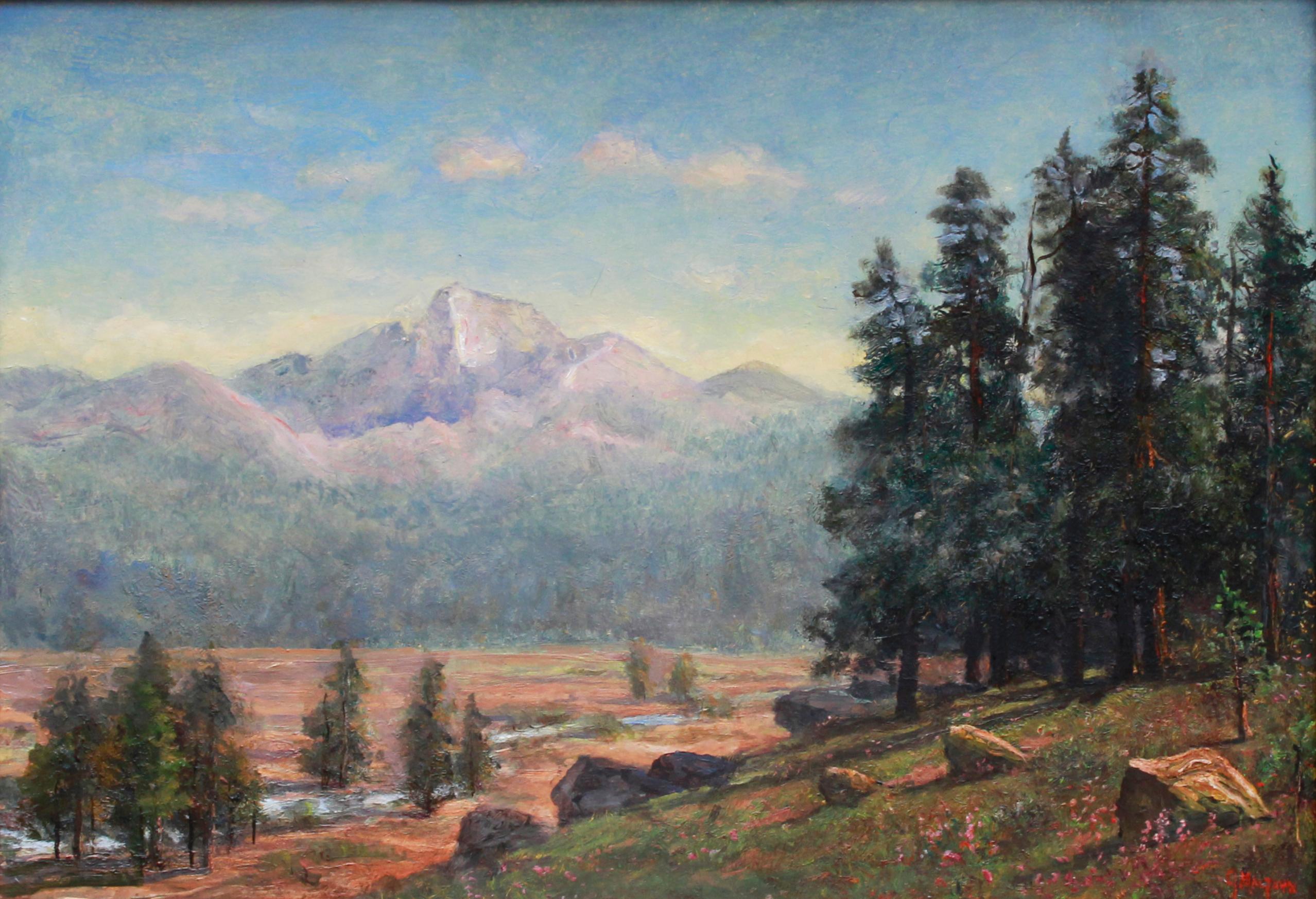 Longs Peak - Impressionist Painting by Jerry Malzahn