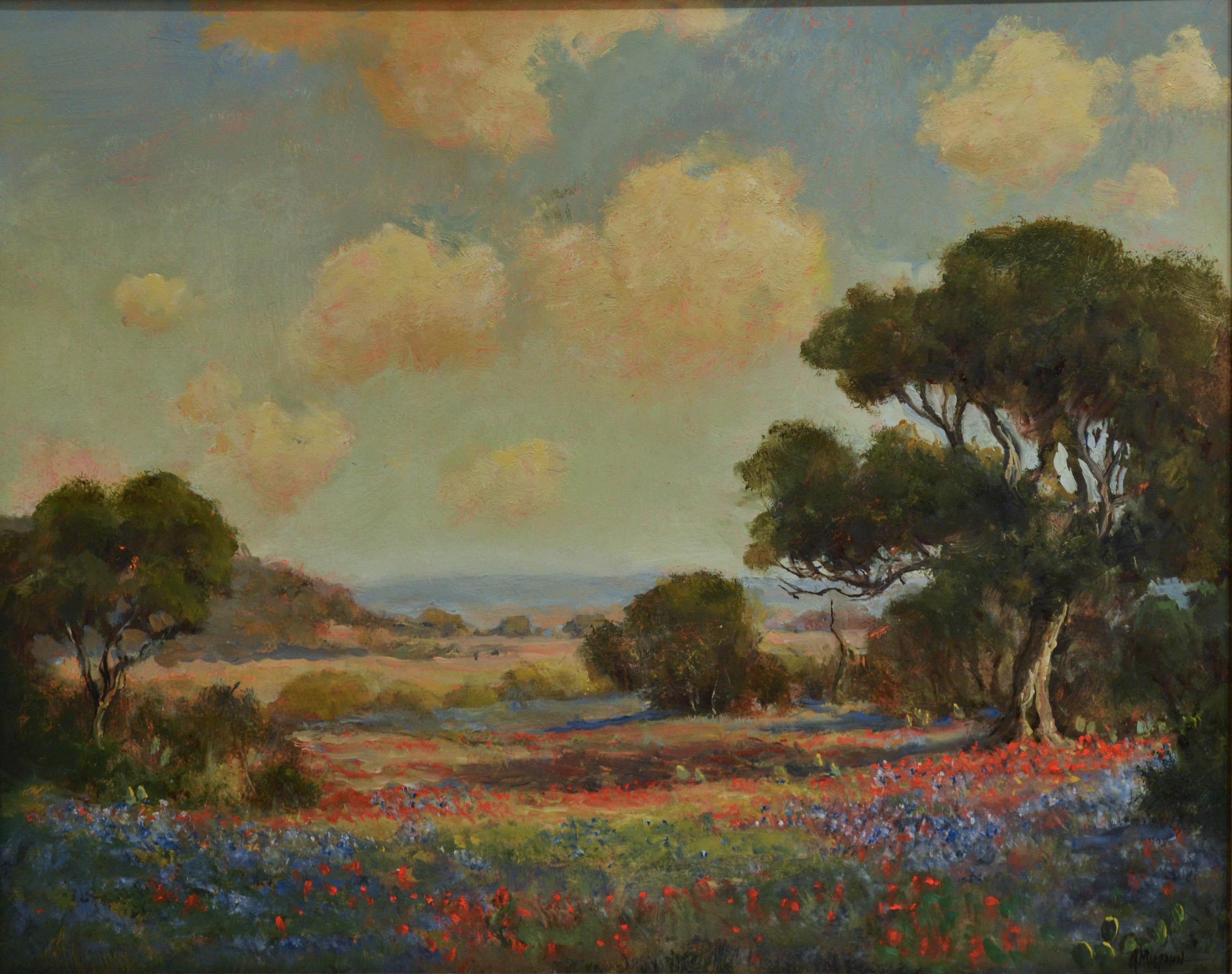 (Framed Size is 23 x 27 inches) - Oil on Wood Panel

Jerry Malzahn, a talented landscape artist, was born in Stuttgart Arkansas on September 30, 1946, moving to Texas as young adult. He earned a Bachelor of Arts degree from the University of North