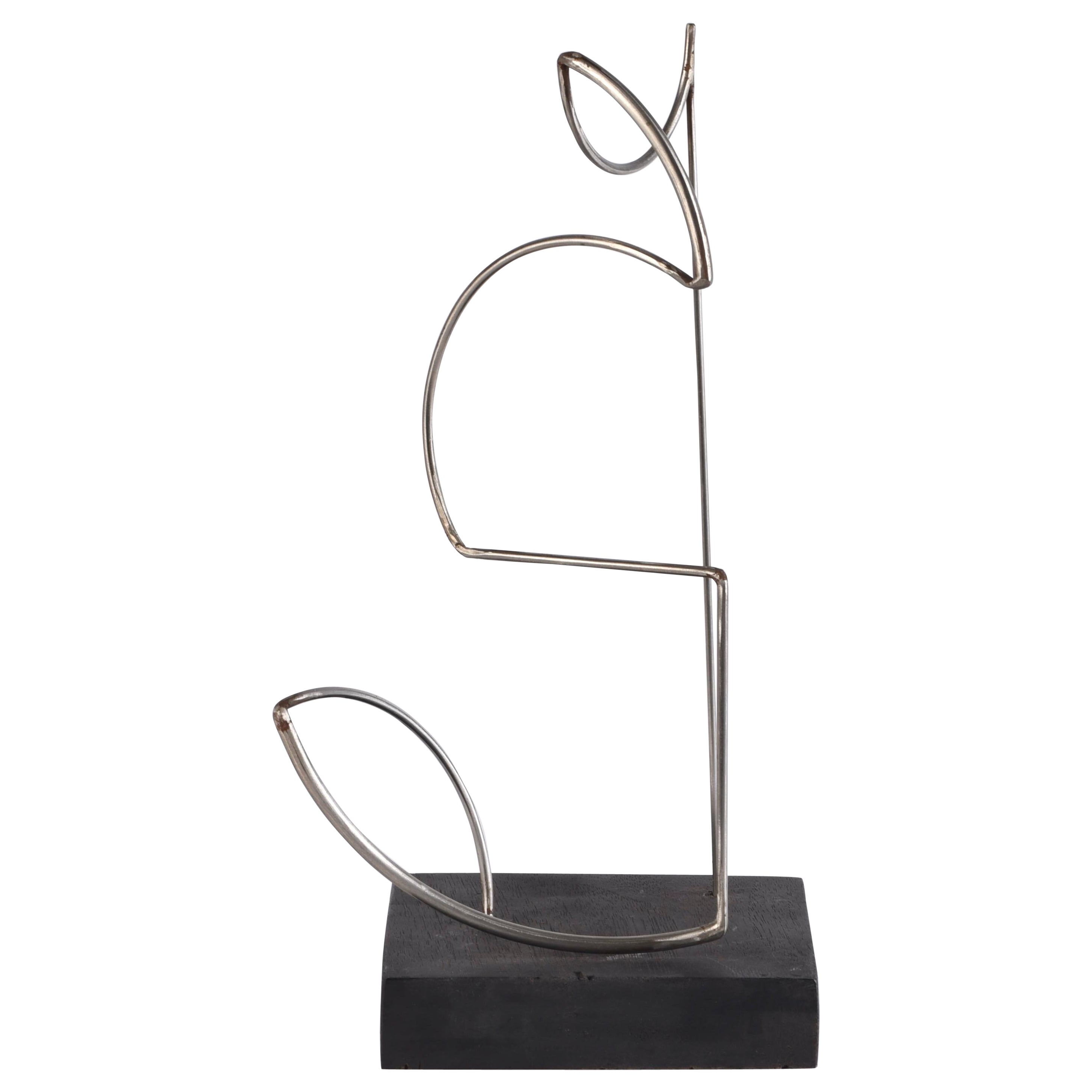 Jerry Meatyard (1929-2016) Sculpture en métal moderniste abstraite