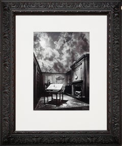 Vintage "Untitled (Philosopher's Desk)" Black & White Interior Silver Gelatin Photograph