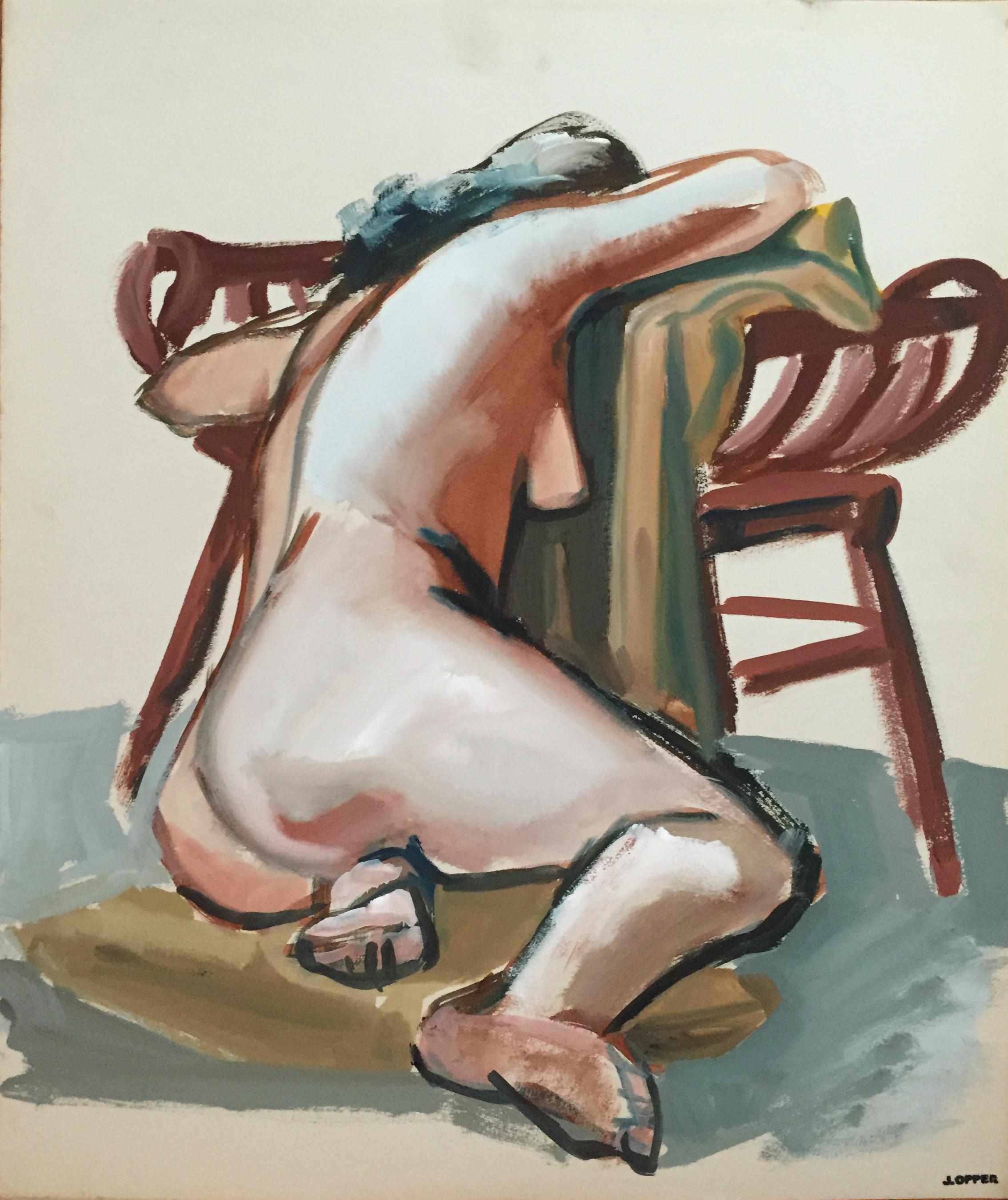 From the estate of Jerry Opper 
Ruth Friedman Opper 
Buried 
c. 1940-1950
s 
Gouache on Paper 
15" x 18", Unframed $1000
Stamped J. Opper estate stamp

*Listed price reflects custom framing selected by seller. Please expect framing time between 4-6