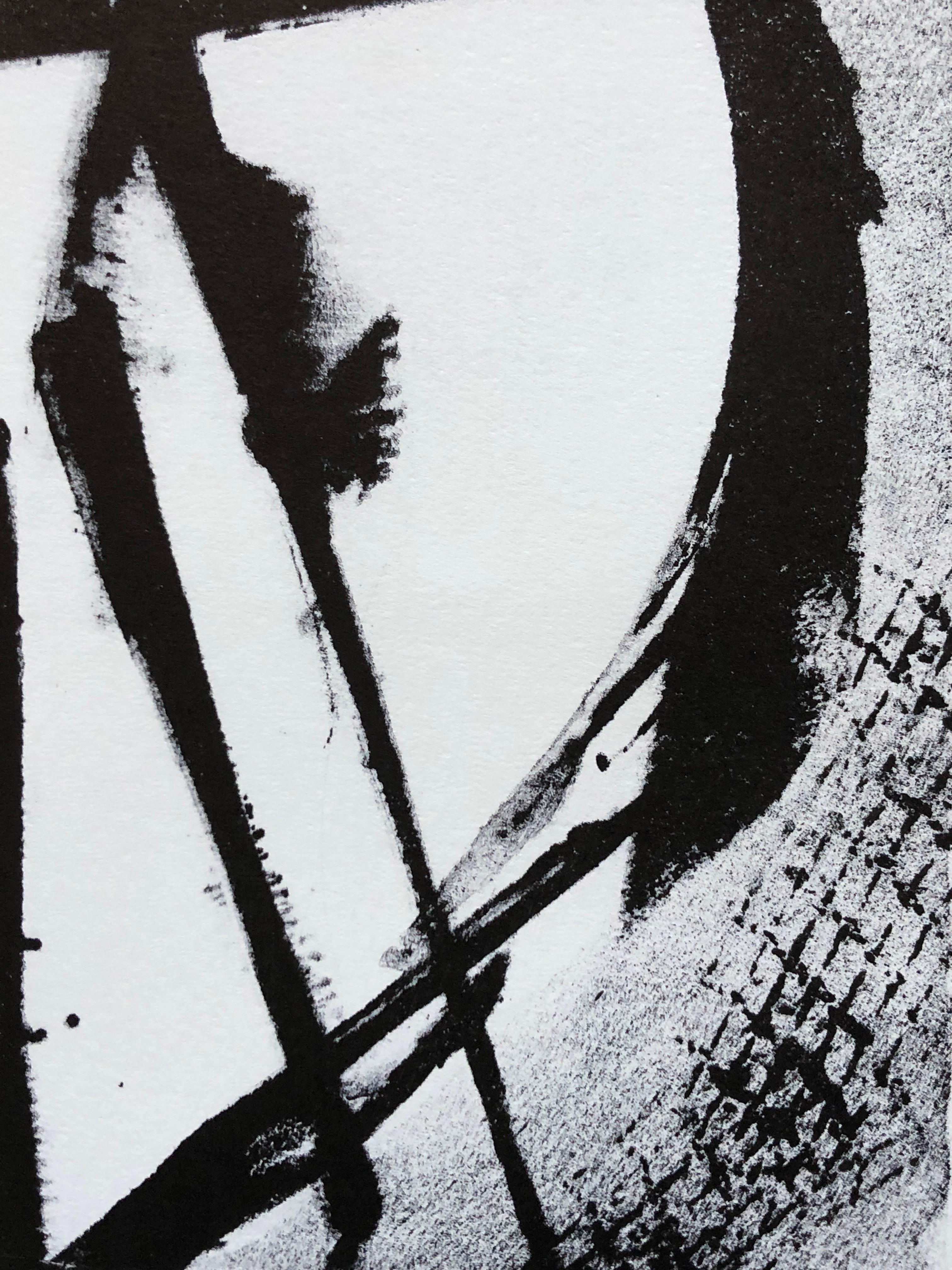 Lithographie en pierre « abstraite oiseau » des années 1950 en vente 2