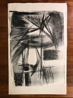 Mitte des 20. Jahrhunderts Abstraktes Feuerwerk Lithographie auf Papier, ungerahmt