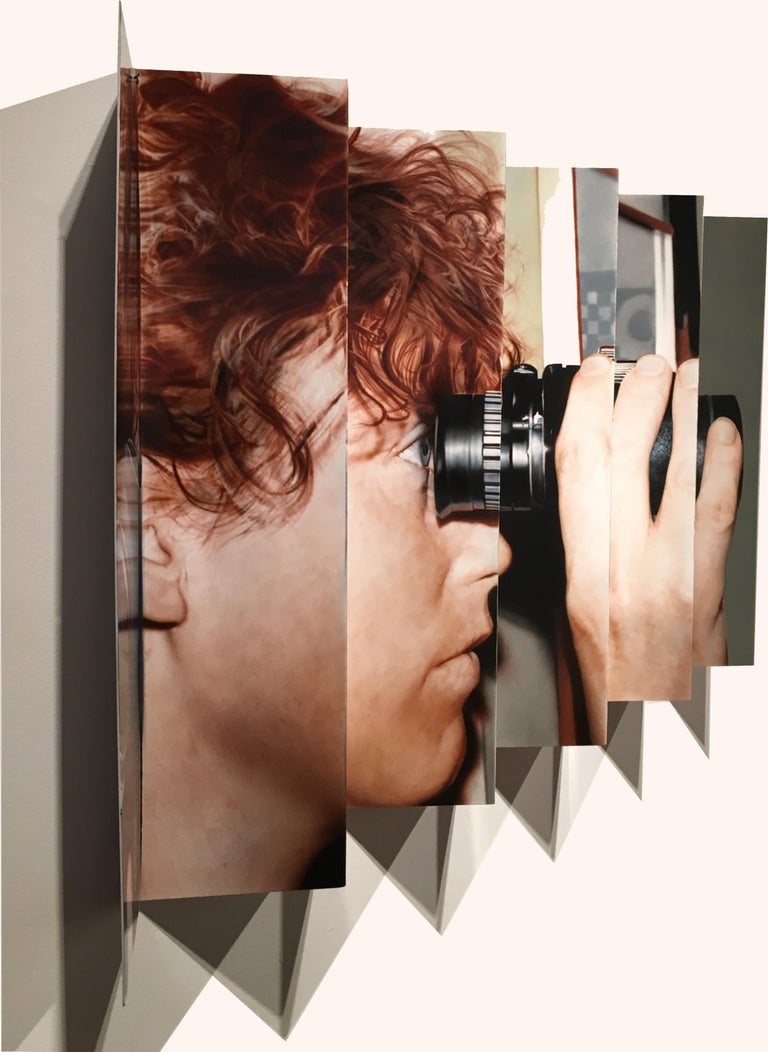 Jerry Ott - Photorealist painting, "Brown Perspective with Freckles