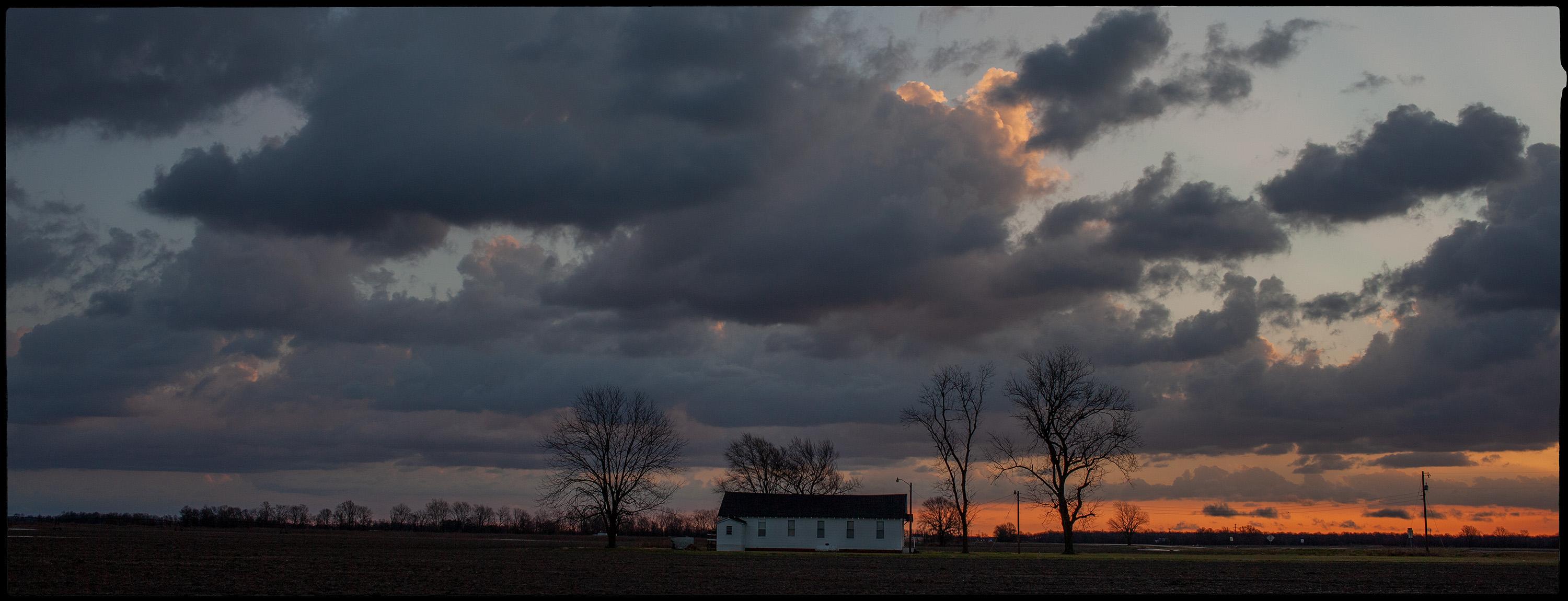 Jerry Siegel Landscape Photograph - "Day End, Tallahatchie County, MS" - Southern Photography - Christenberry