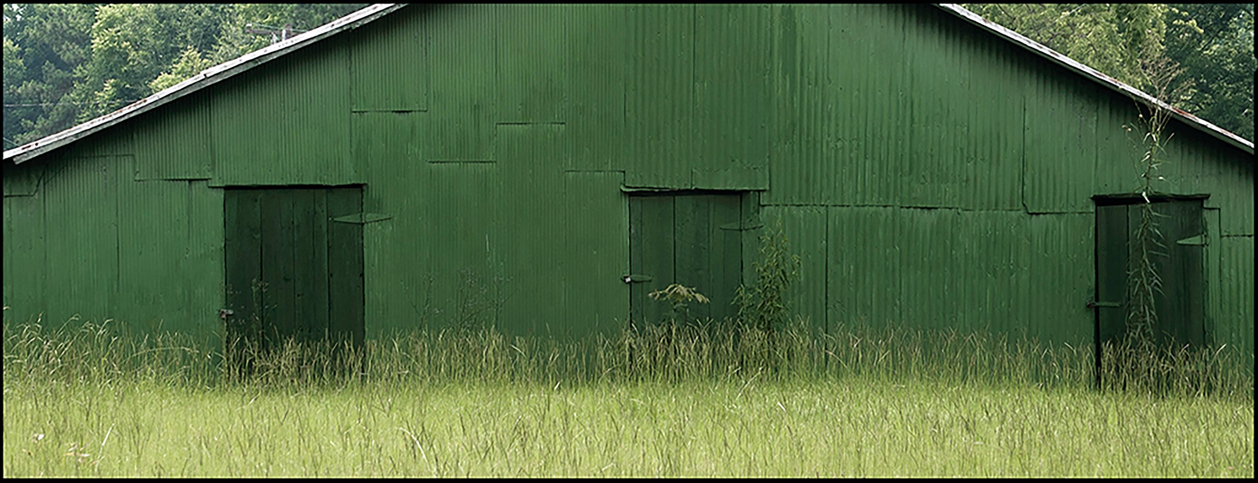 Landscape Photograph Jerry Siegel - « Green Warehouse, Hale County » - Photographie documentaire du sud de Christenberry