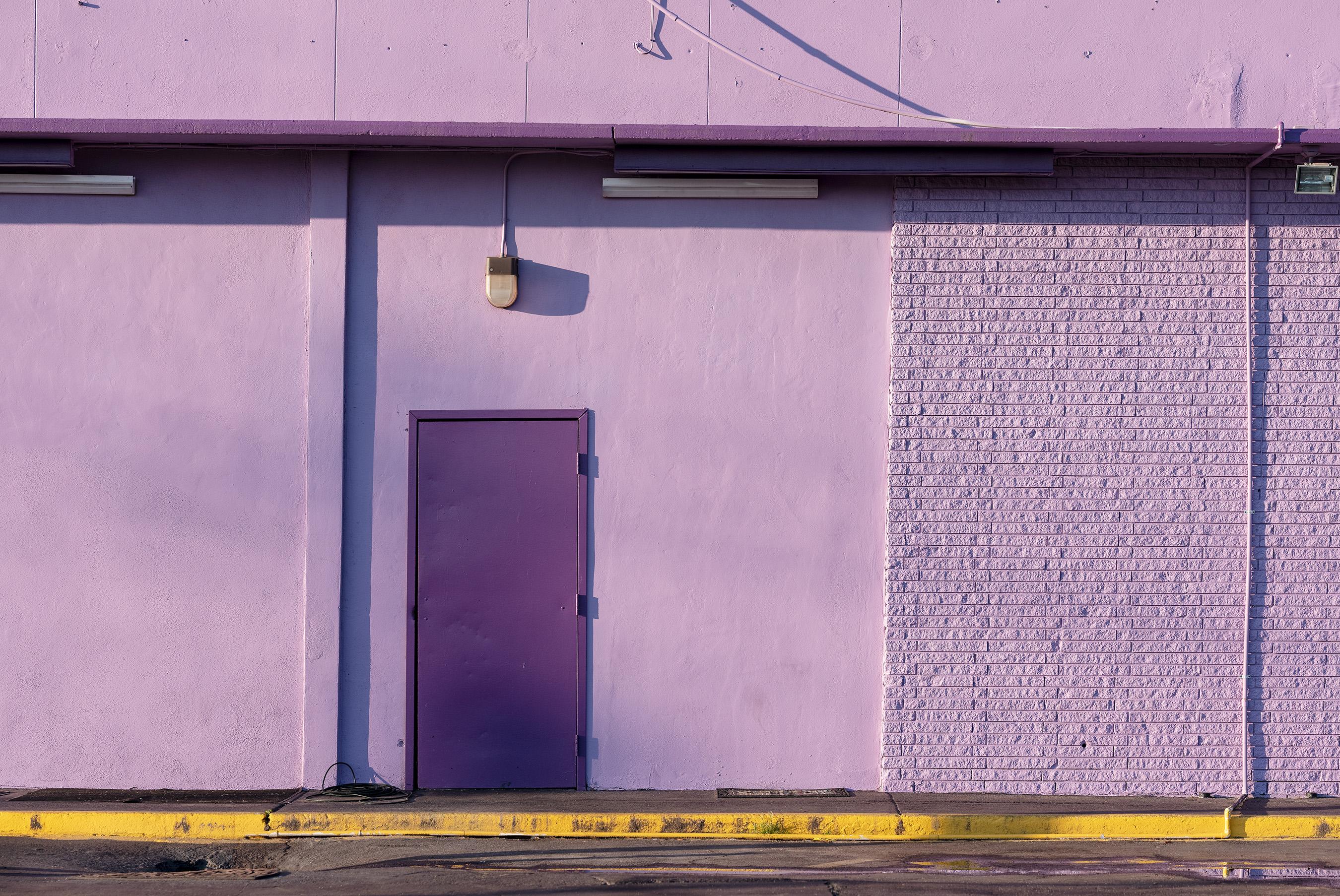 Jerry Siegel Color Photograph - "Violet (Wall & Door)" - Southern Documentary Photography - Christenberry