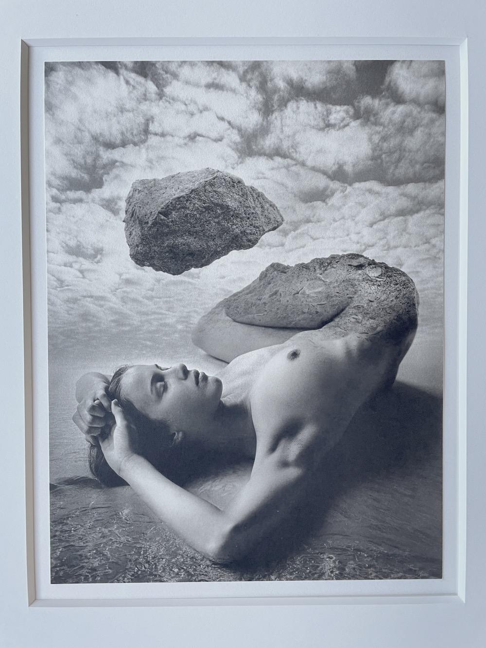 Door of Deception - Nude With Rocks Surf, Double Exposure - Photograph by Jerry Uelsmann