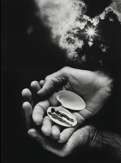Jerry Uelsmann, Untitled (Hands and Shell)