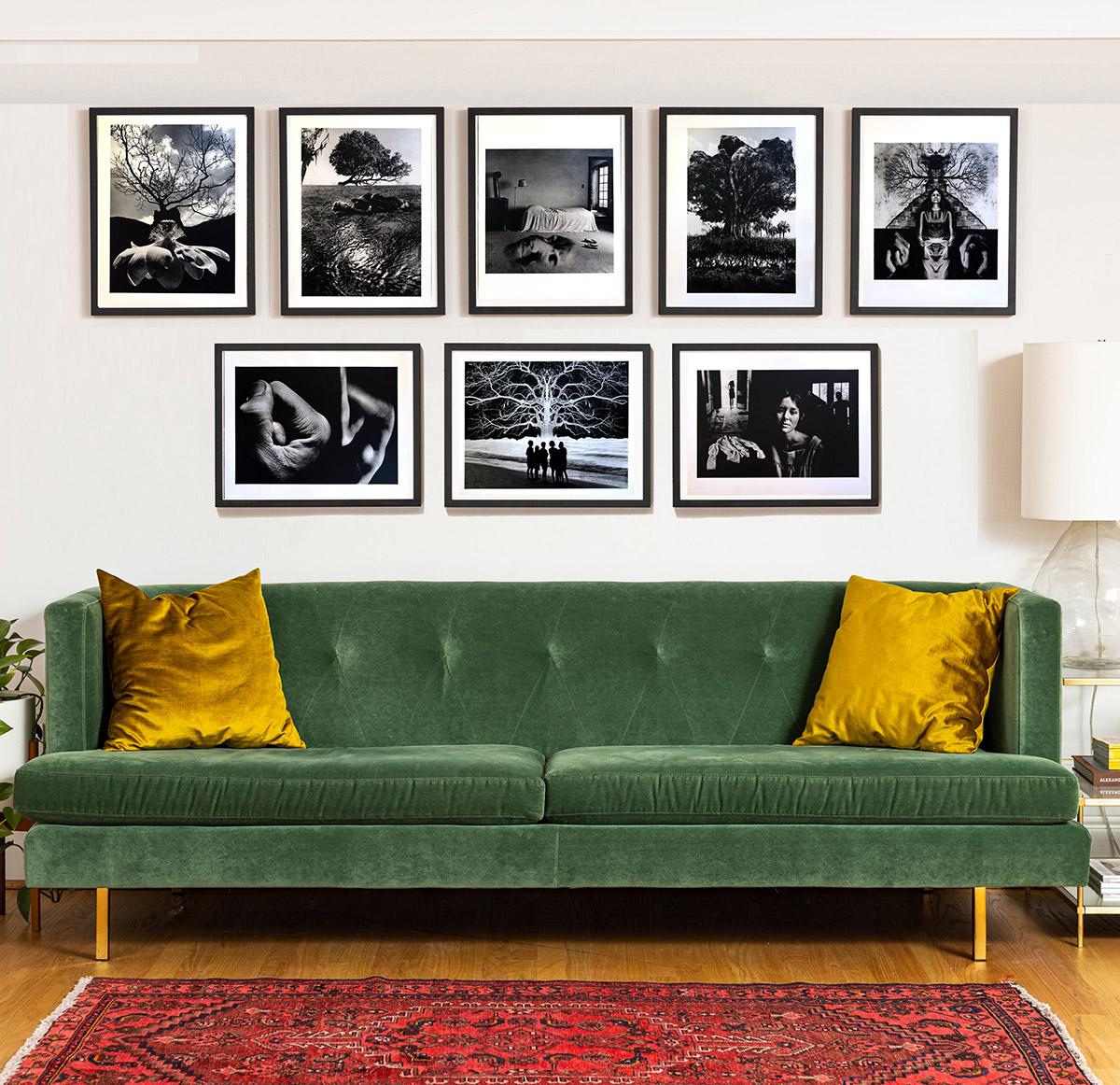 A set of 8 lithographs by surreal photographer Jerry Uelsman.  Each image of various sizes is framed and matted to fit a 16" x 20" archival black frame presentation, which can be arranged in a variety of ways.

Born in Detroit on June 11, 1934,