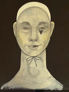 Mixed Media on Canvas of a Circus Performer Female by Jerry Williamson