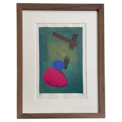 Jerry Williamson Abstract Gouache, Signed and Dated