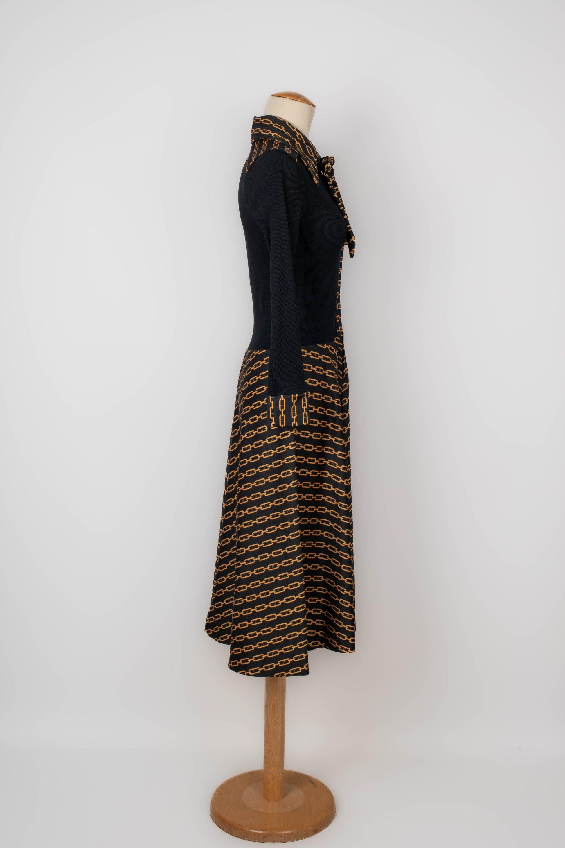 Jersey and Mesh Dress, 1965 In Excellent Condition For Sale In SAINT-OUEN-SUR-SEINE, FR