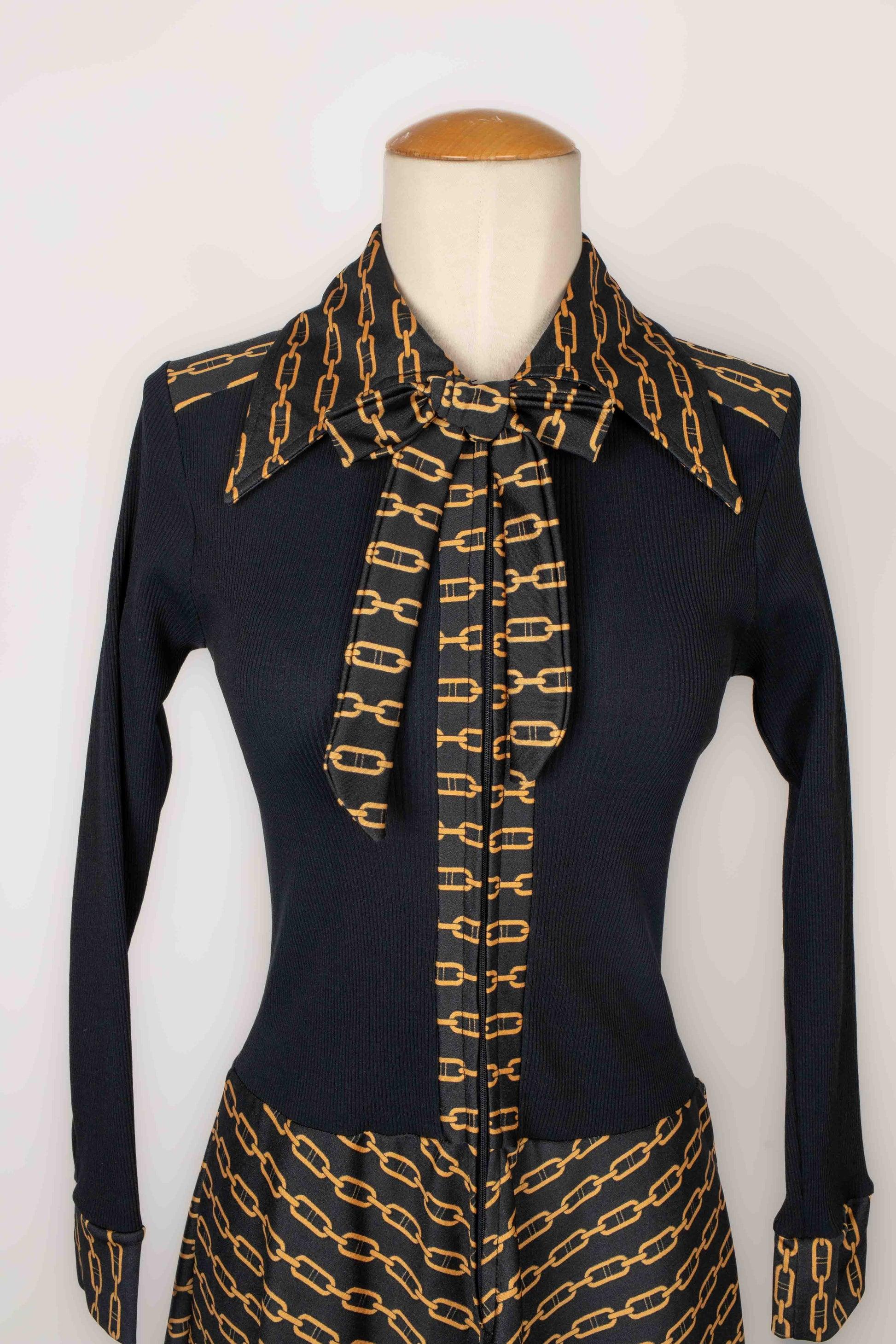 Women's Jersey and Mesh Dress, 1965 For Sale