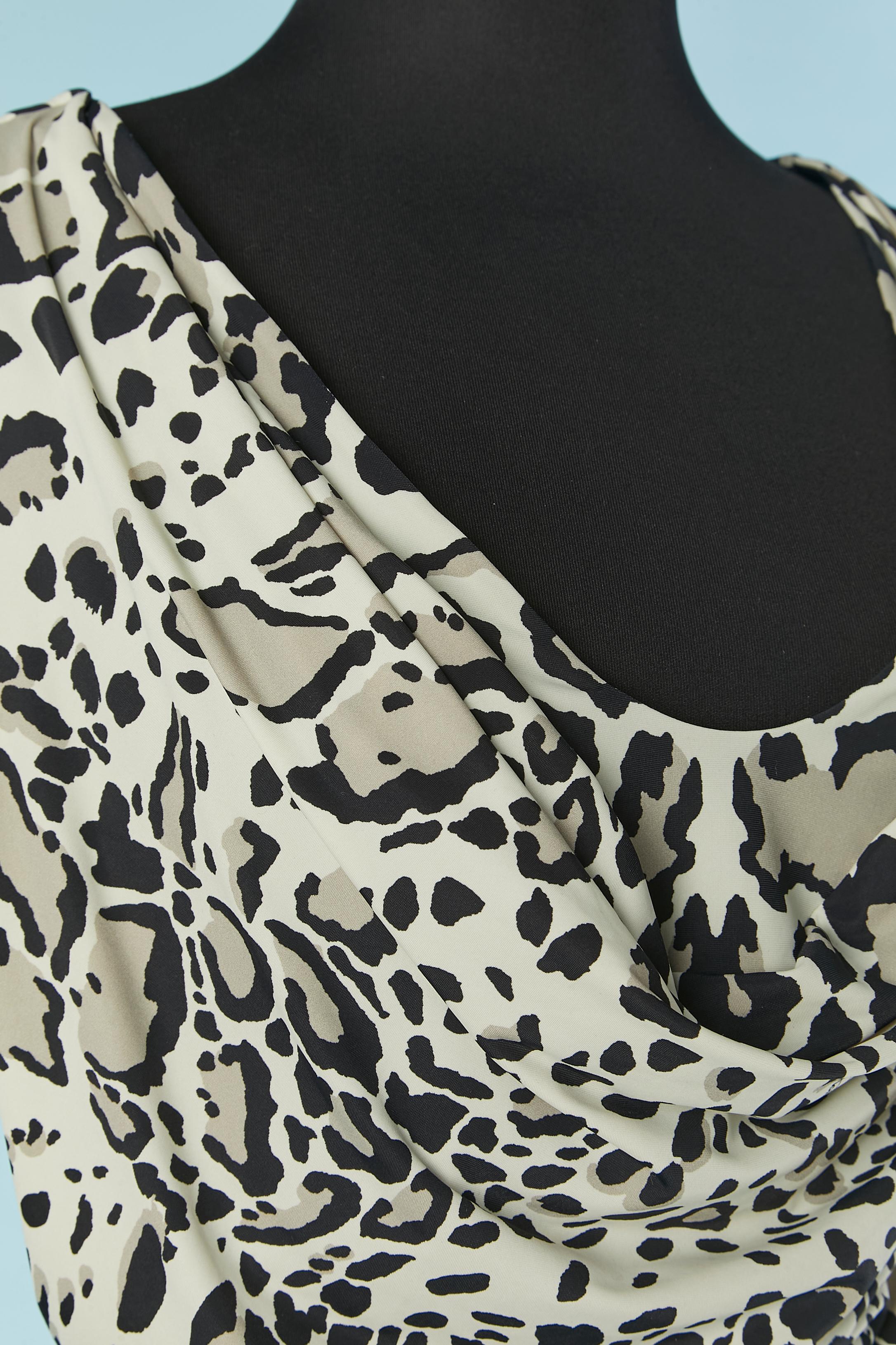 Donna Abito da sera in jersey con stampa animalier Roberto Cavalli in vendita