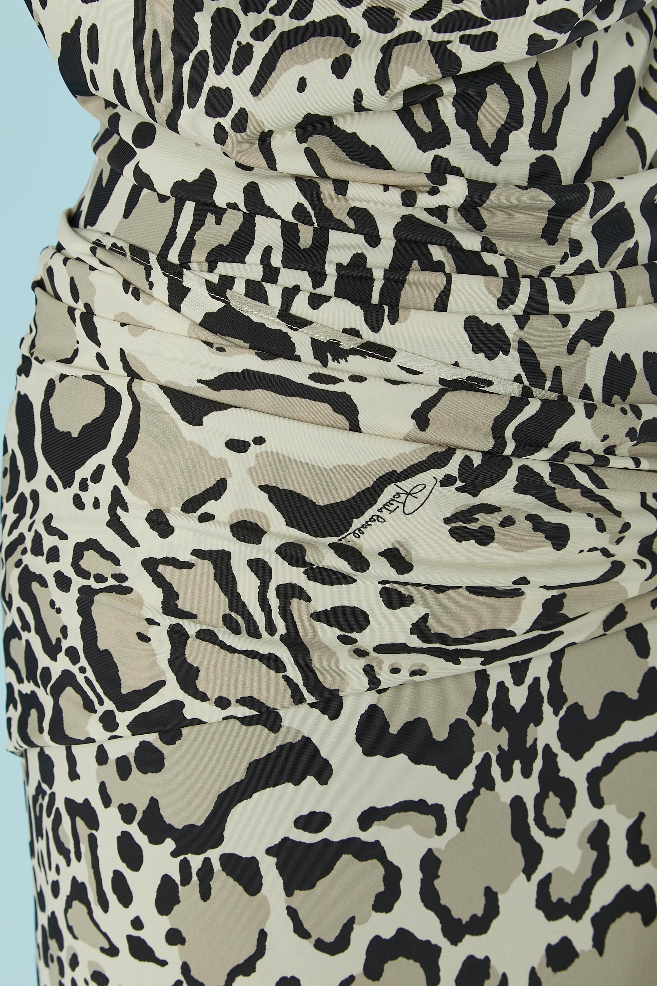 Abito da sera in jersey con stampa animalier Roberto Cavalli in vendita 1