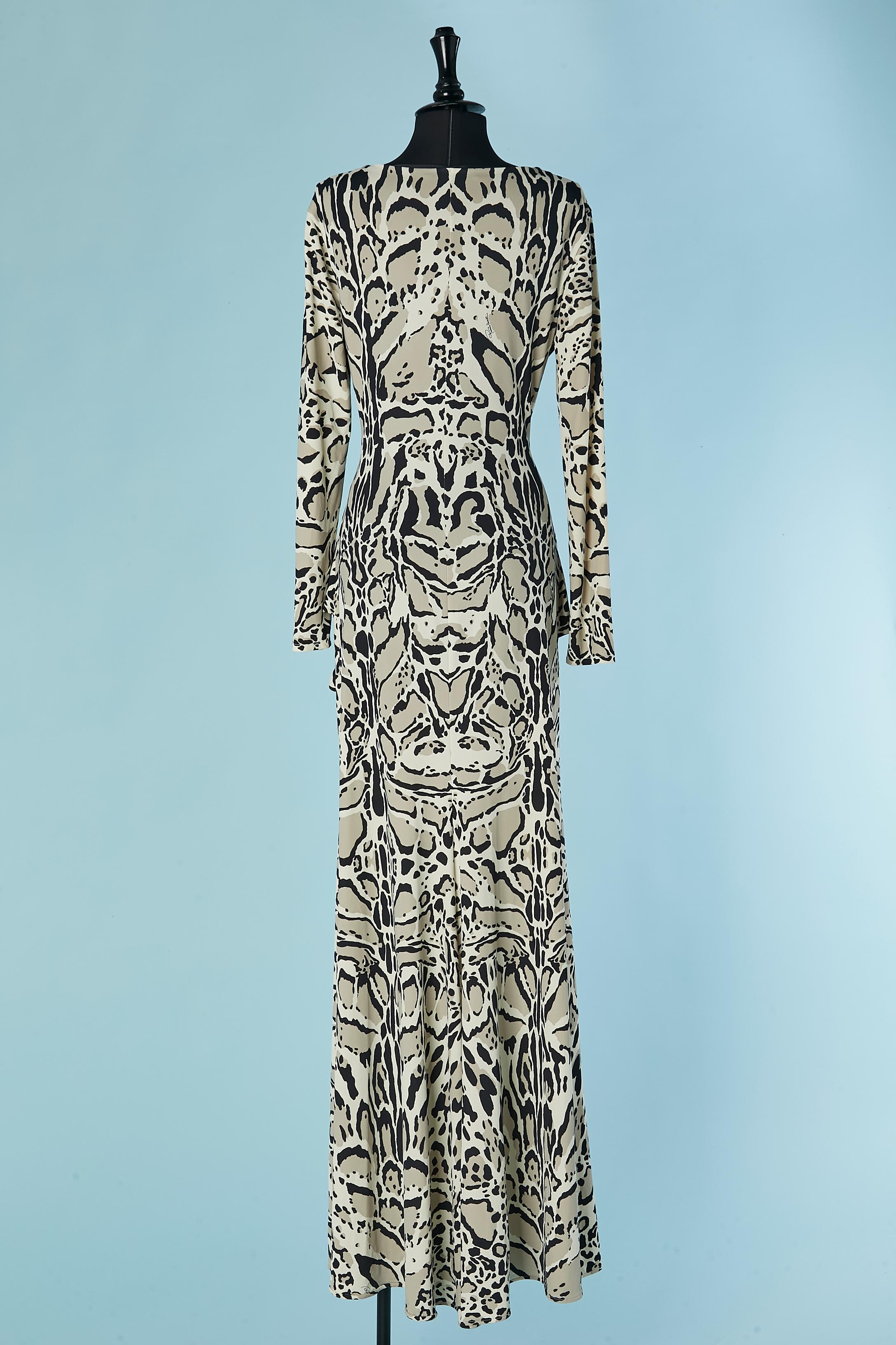 Abito da sera in jersey con stampa animalier Roberto Cavalli in vendita 3