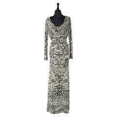 Abito da sera in jersey con stampa animalier Roberto Cavalli
