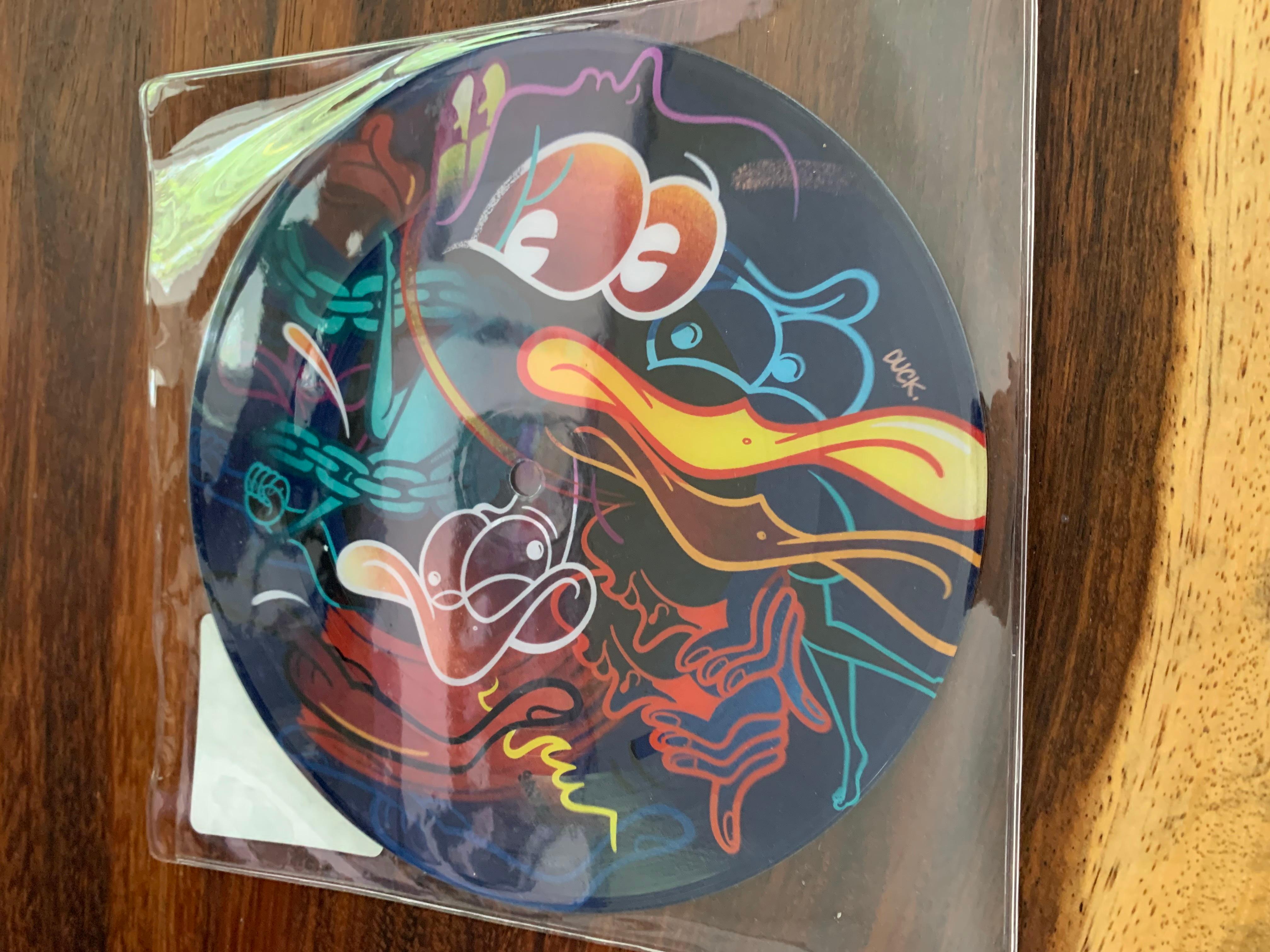 Jersey Joe (RiME) Abstract Print – Duck Sauce - Captain Duck / I Don't Mind Limited Edition Vinyl by POSE 7"