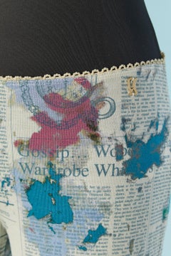 Jersey legging with Gazette print GALLIANO NEW