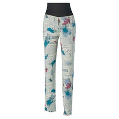 Jersey-Leggings mit Gazette-Aufdruck GALLIANO NEW