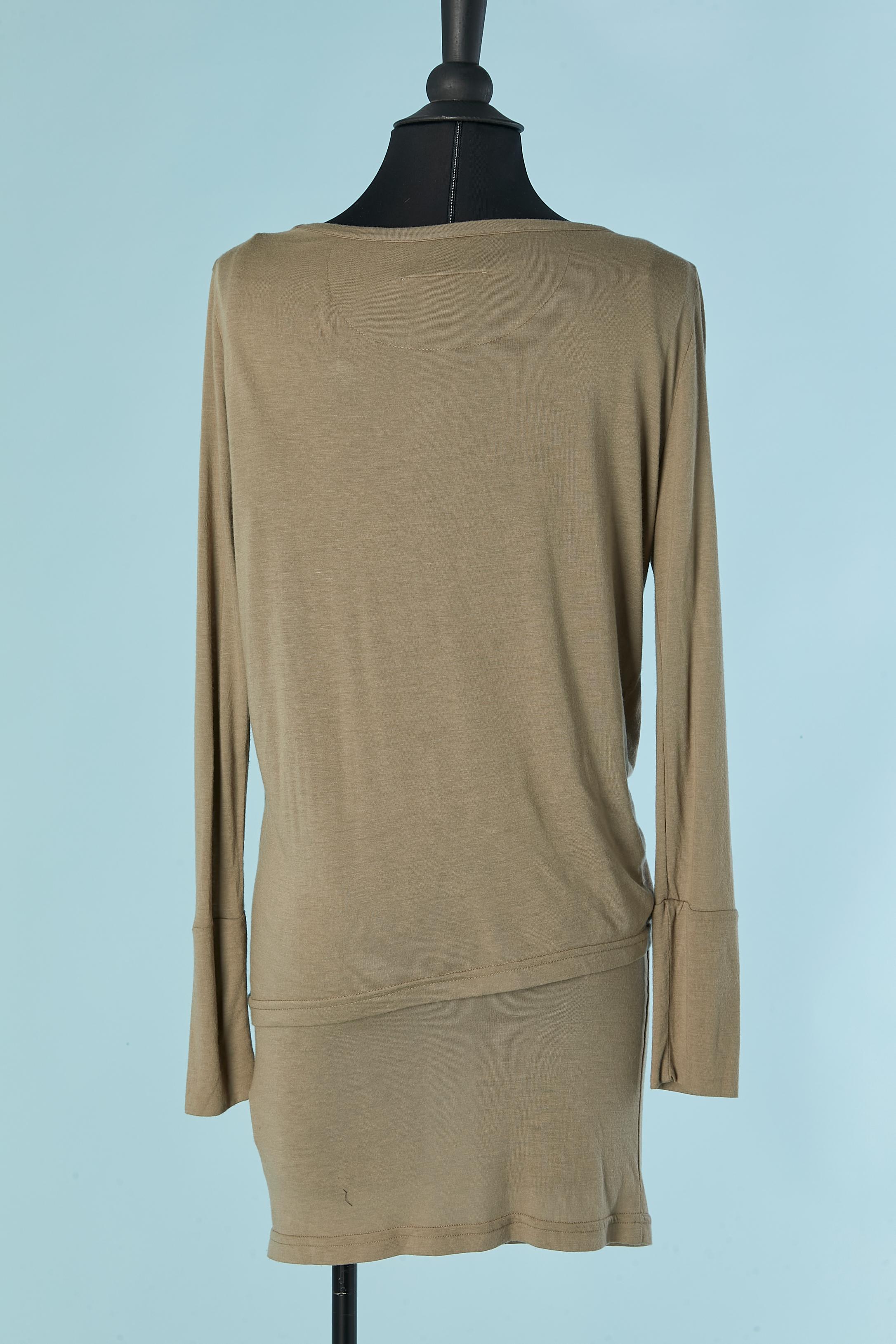 De las mujeres Jersey mini-dress with twisted tee-shirt  MM6 Maison Martin Margiela en venta