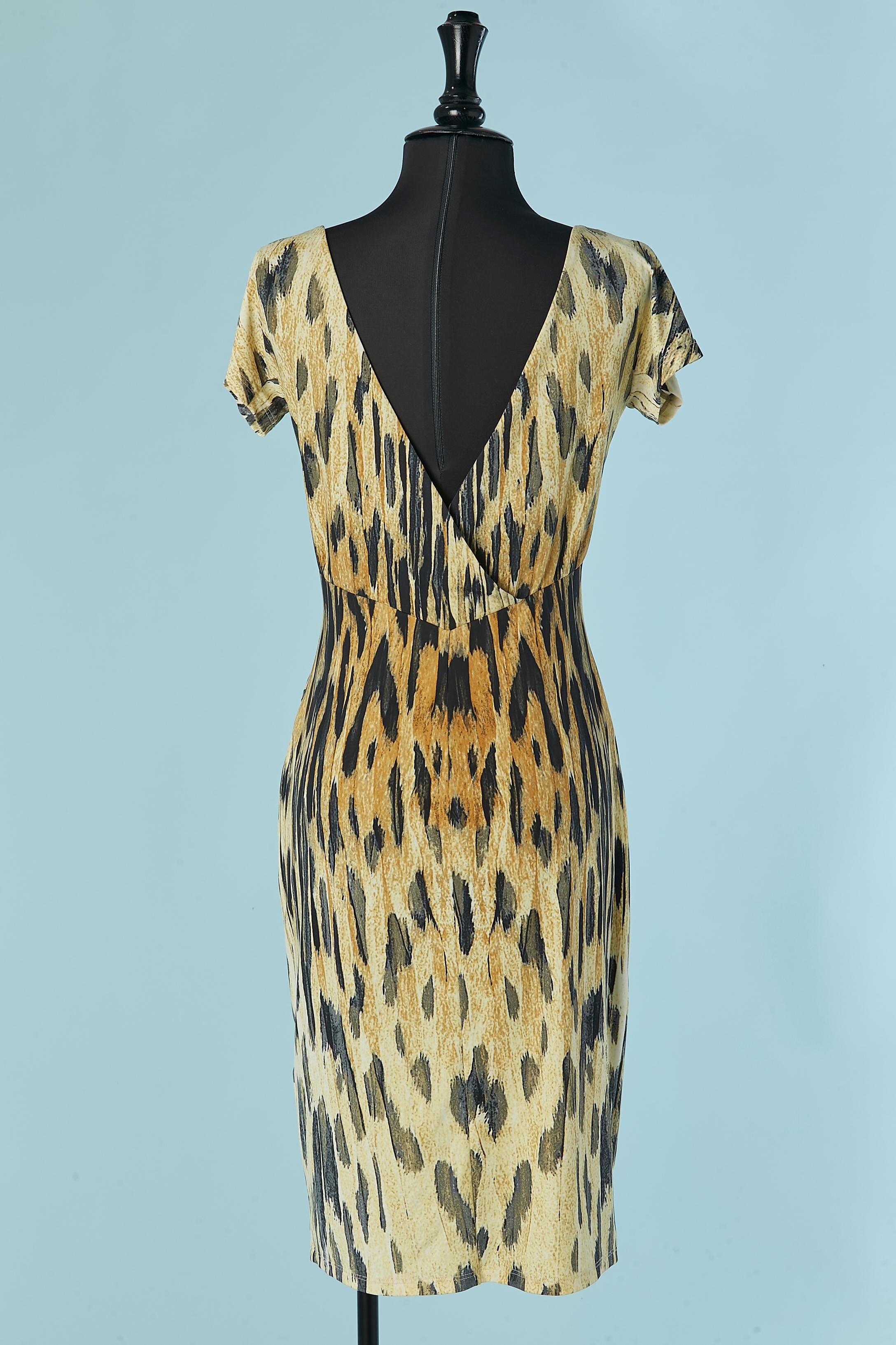 Jersey printed dress ROBERTO CAVALLI im Zustand „Hervorragend“ im Angebot in Saint-Ouen-Sur-Seine, FR