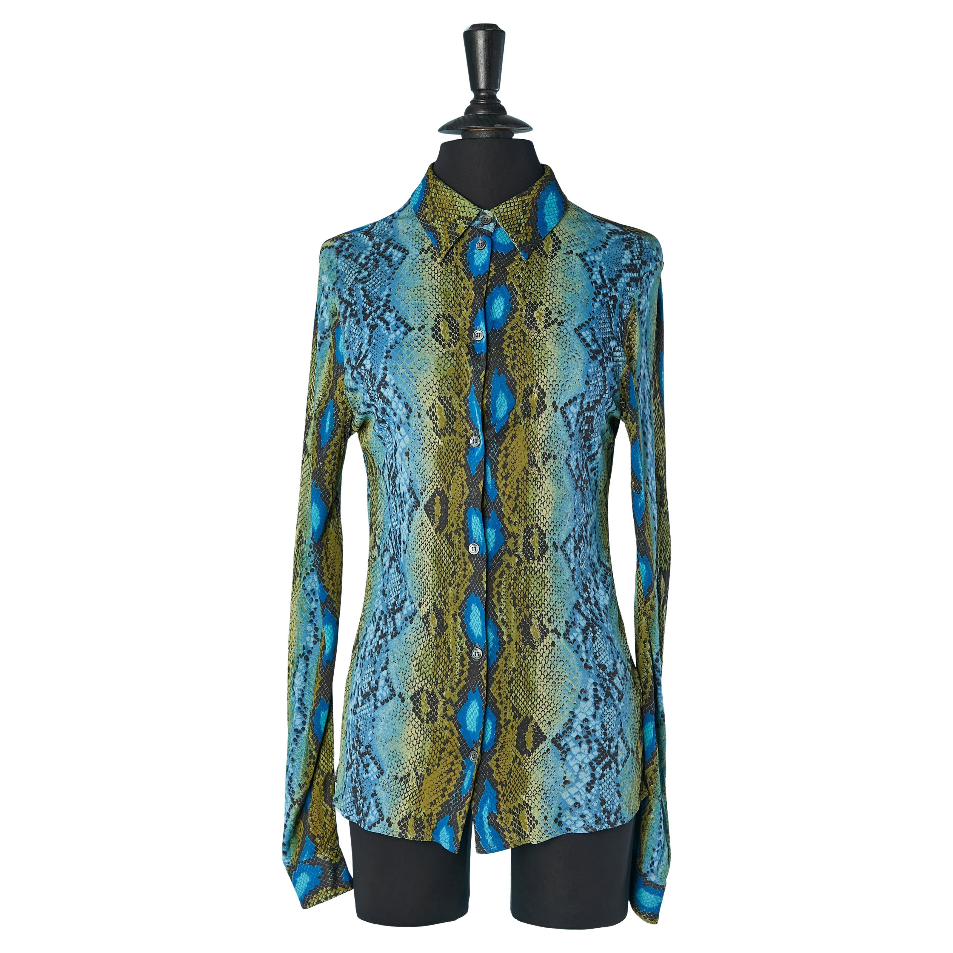 Jersey-Hemd aus Jersey mit Schlangendruck ETRO Neu mit Etikett im Angebot