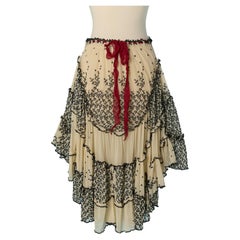 Jersey skirt with embroideries and ruffles JEAN-PAUL GAULTIER Maille