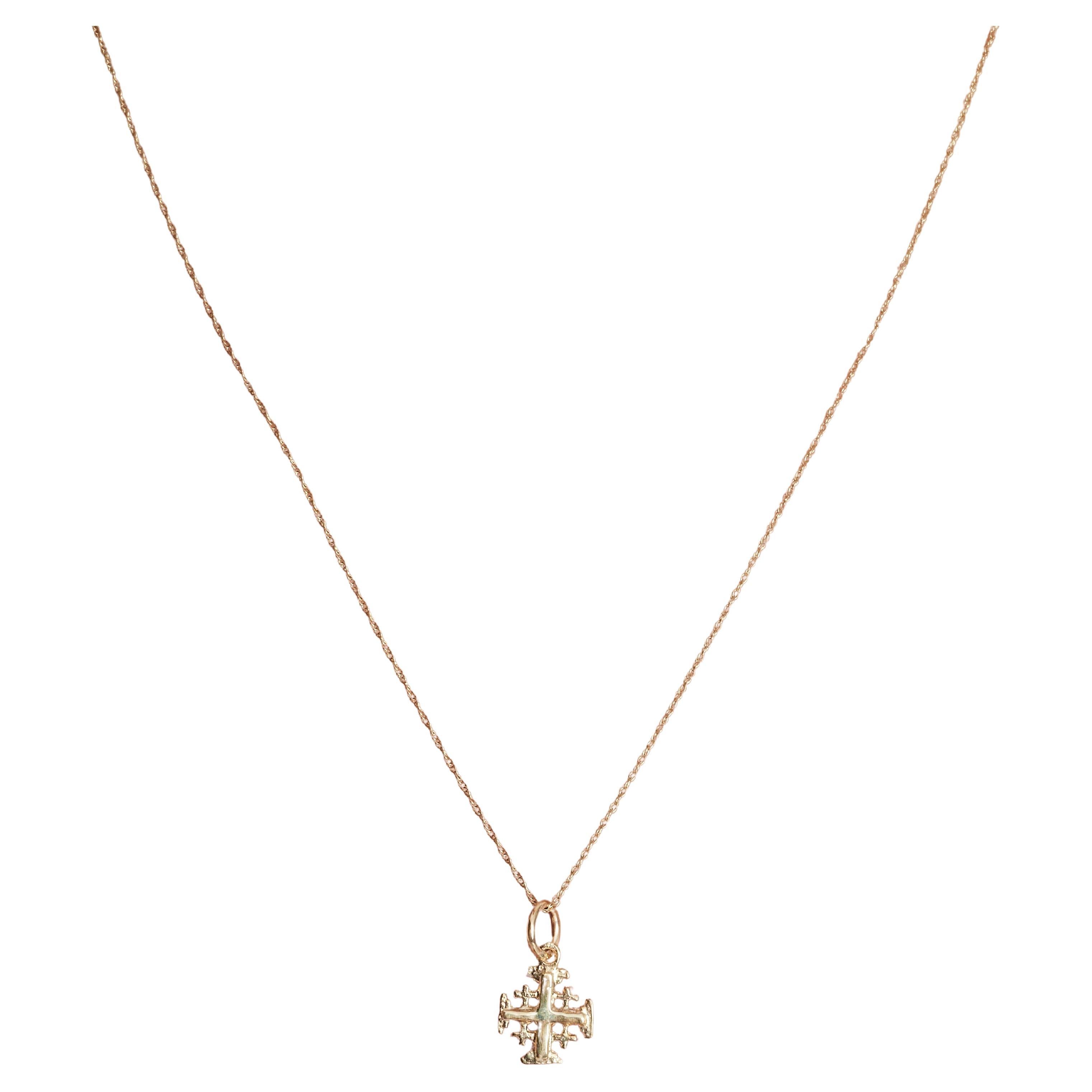 Jerusalem Cross Pendant in 14-karat Yellow Gold