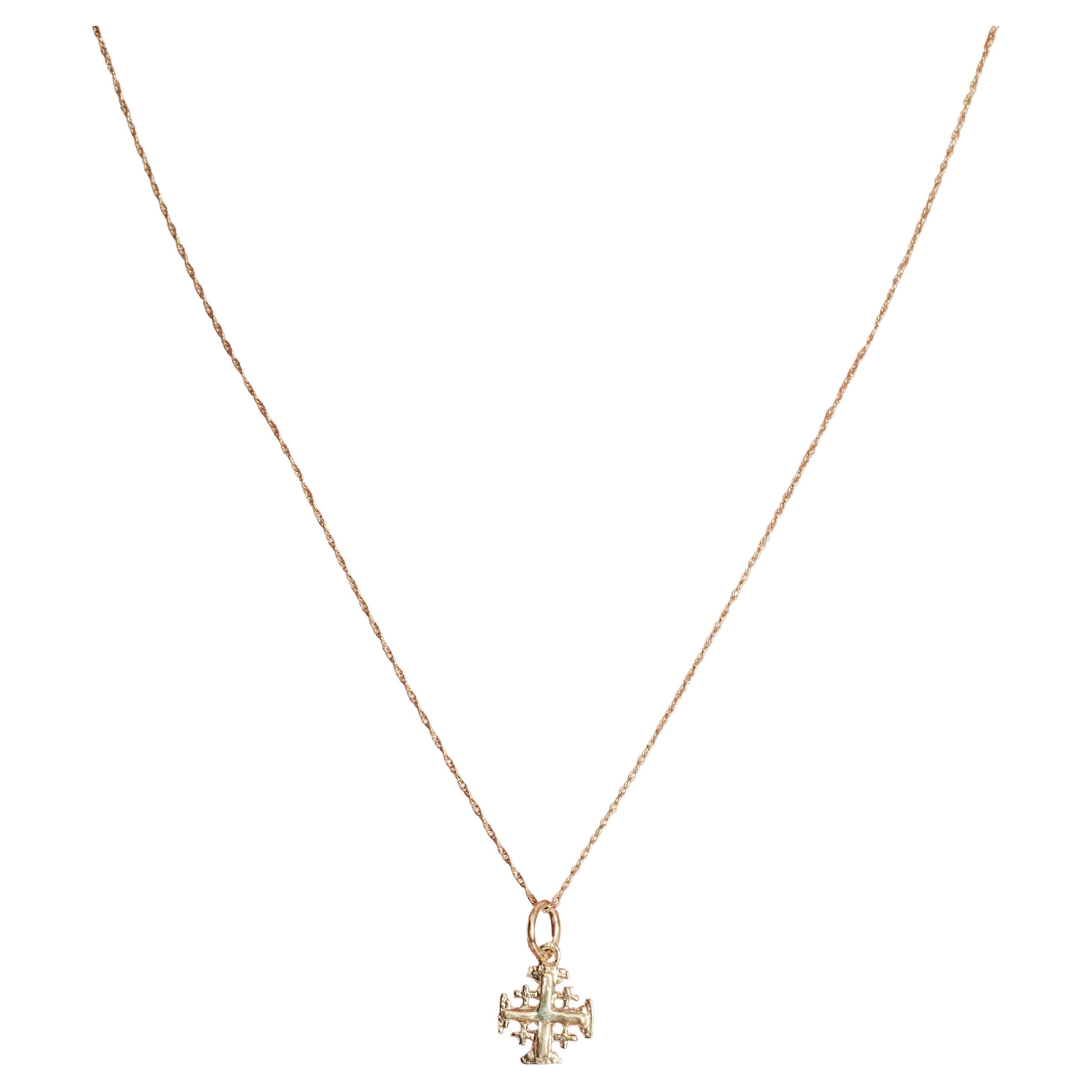 Jerusalem Cross Pendant in 14-karat Yellow Gold