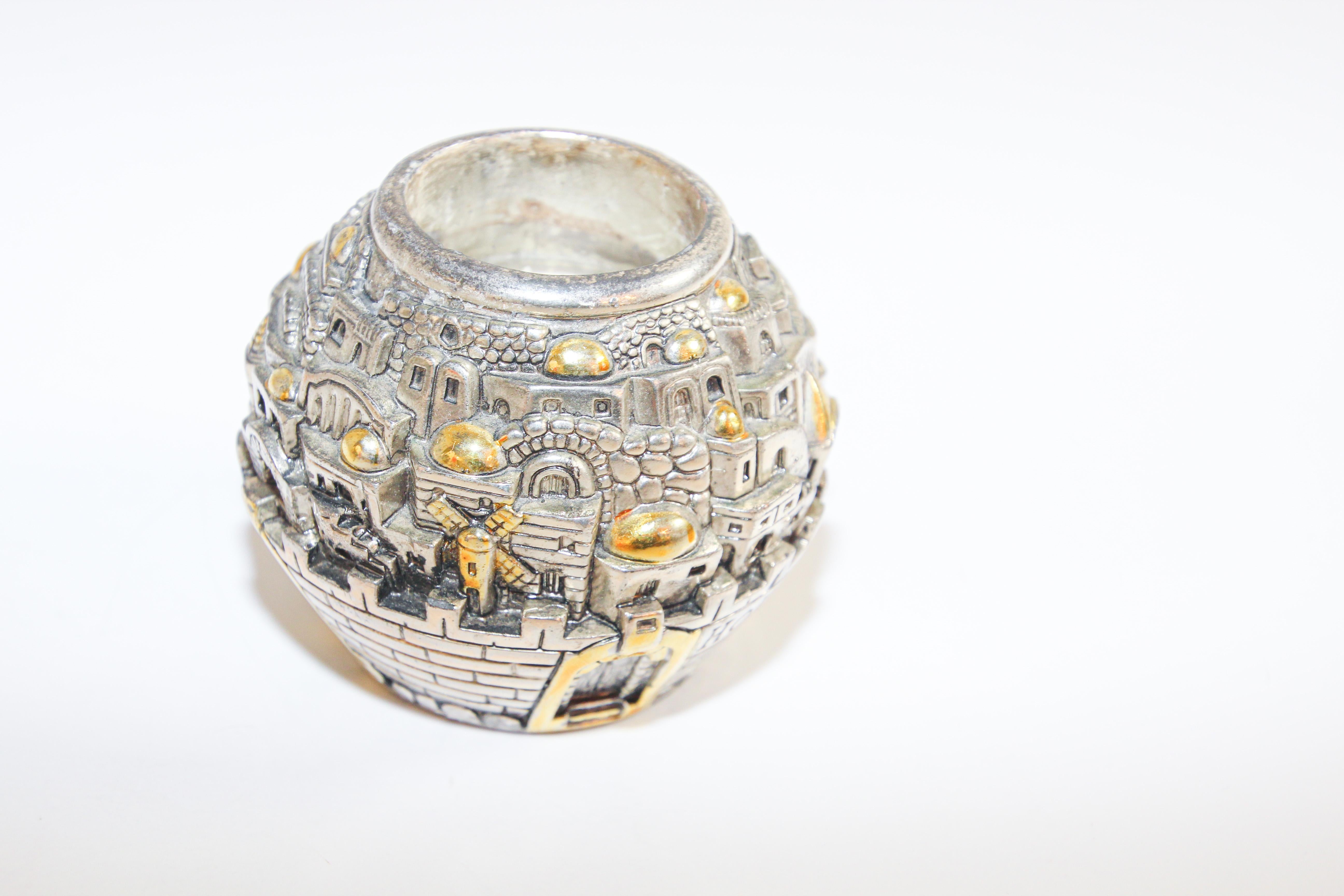 Jerusalem Design Round Shape Tea Light Holder 1