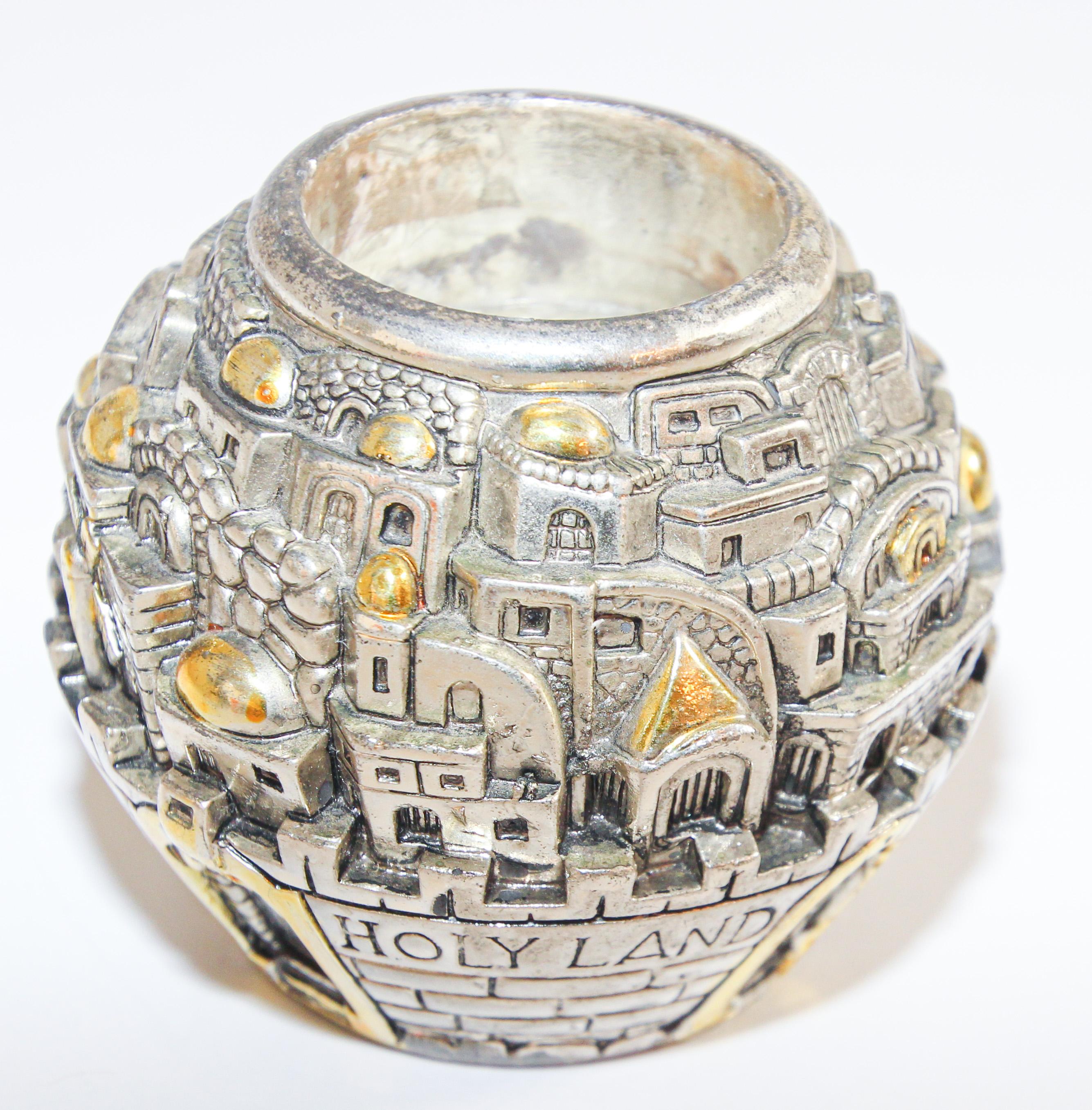 Jerusalem Design Round Shape Tea Light Holder 2