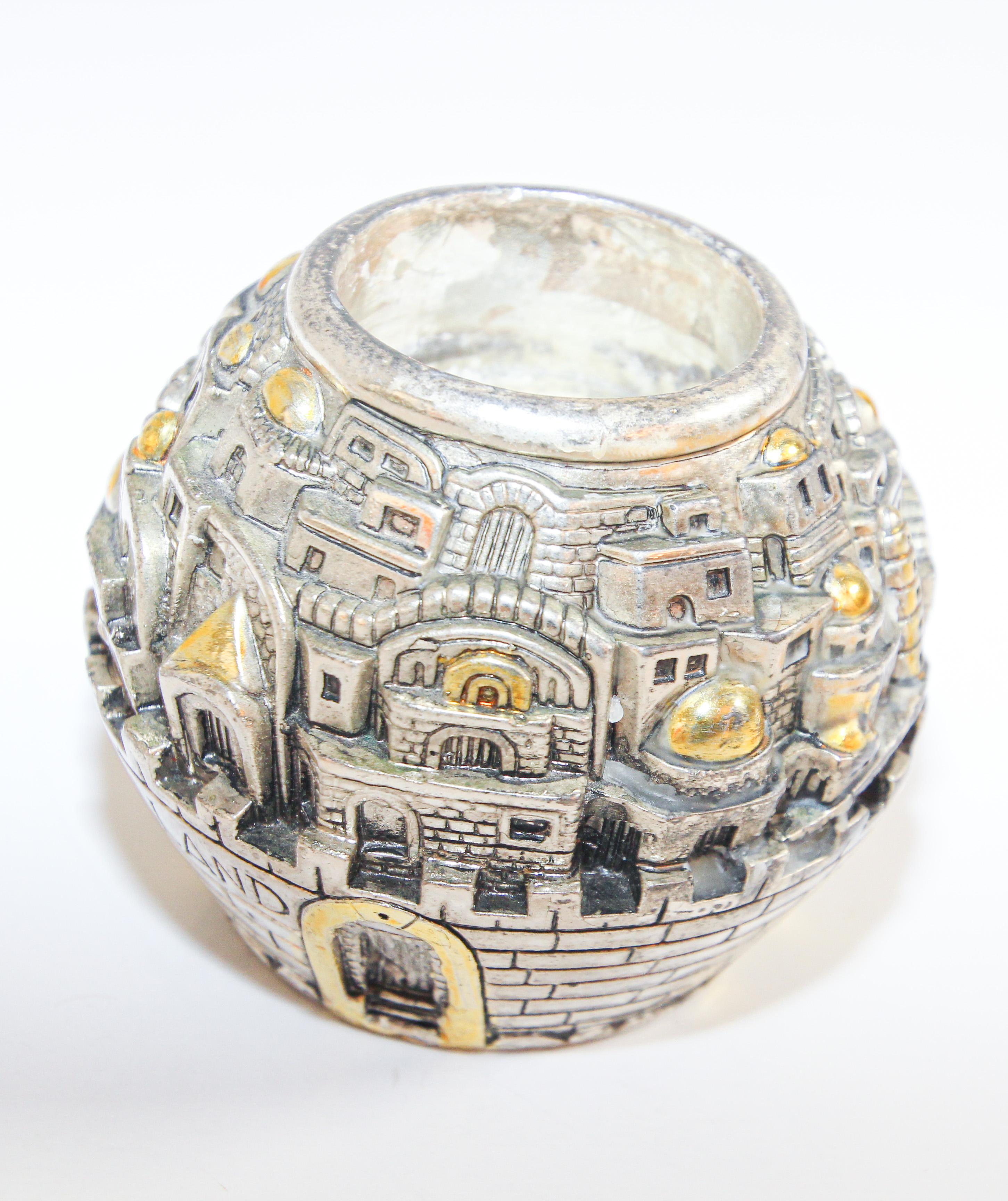 Jerusalem Design Round Shape Tea Light Holder 3