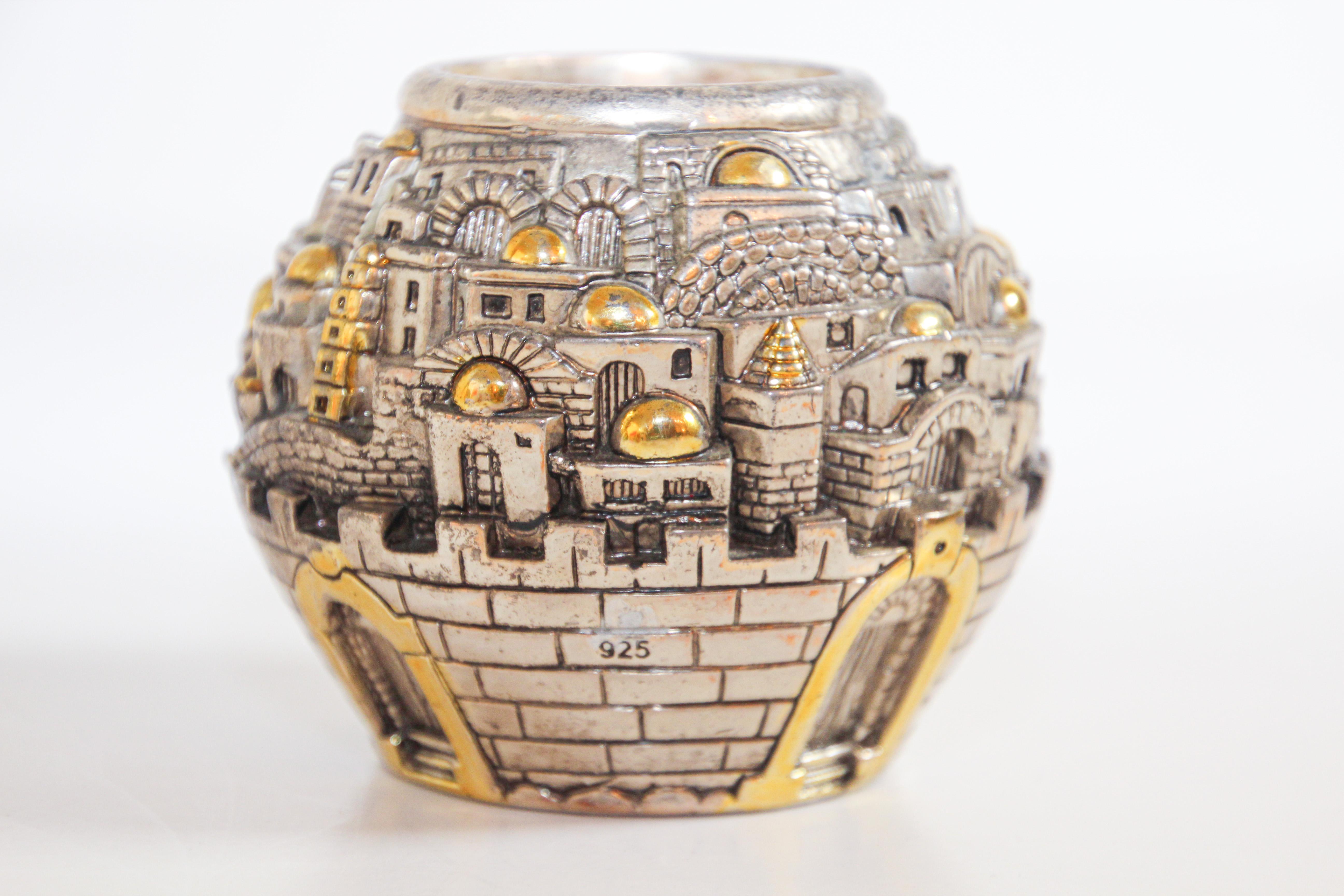Jerusalem Design Round Shape Tea Light Holder 5
