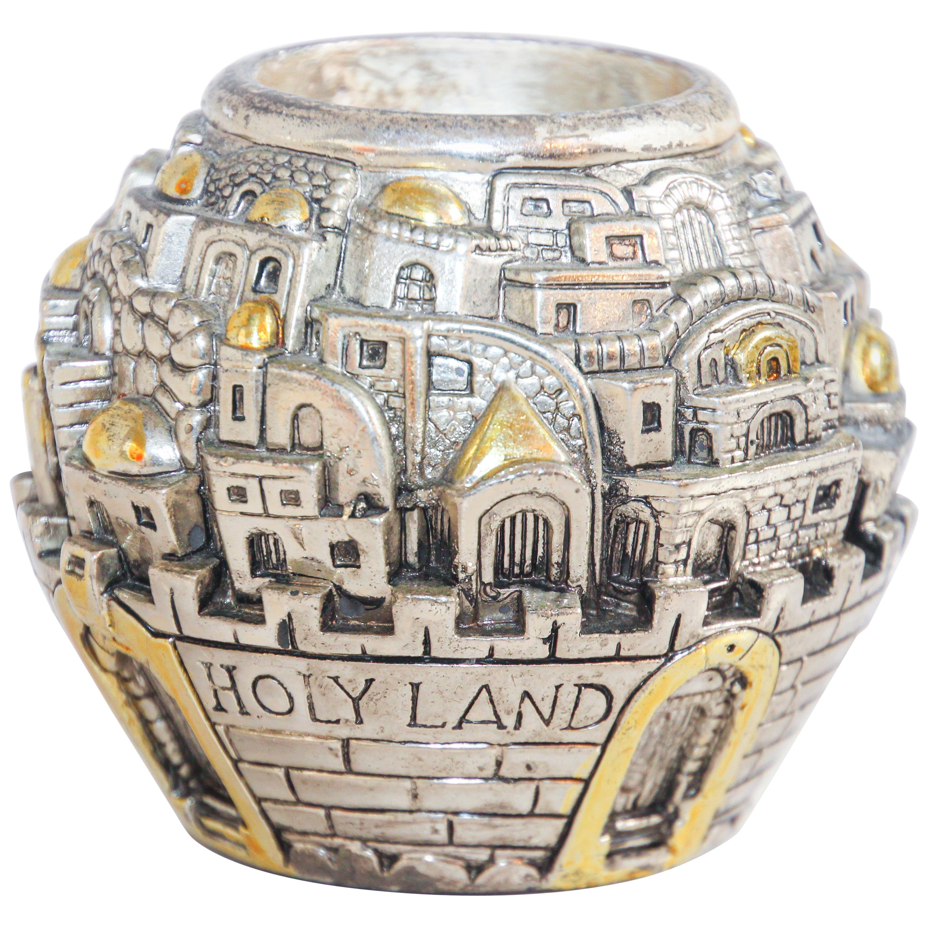 Jerusalem Design Round Shape Tea Light Holder
