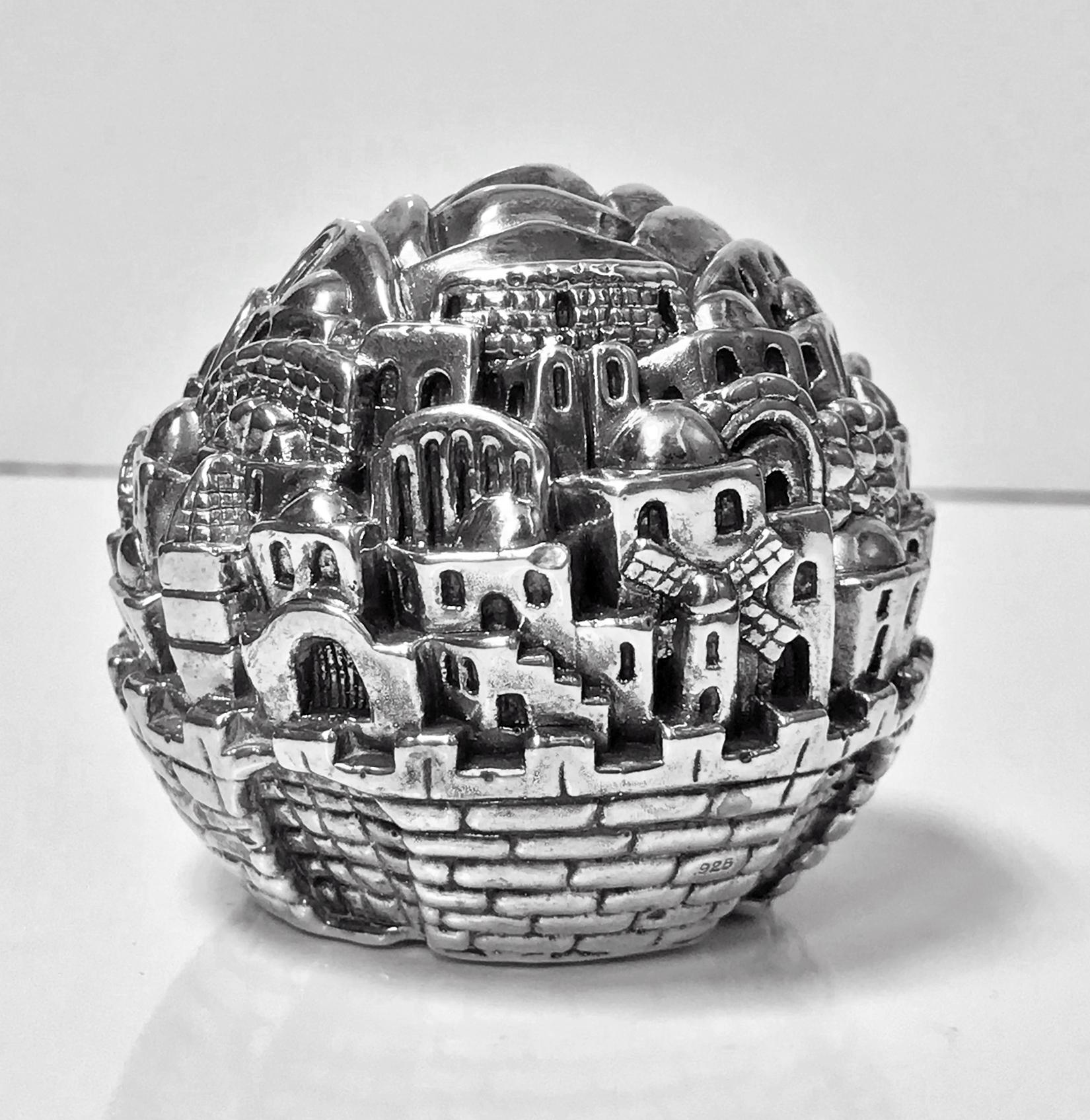 Israeli Jerusalem Sterling Sculpture Paperweight Sam Philipe